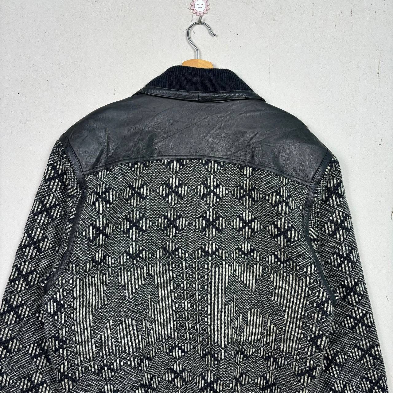 Lancel Vintage 80s Lancel Paris Geometric Bomber Jacket Size US L / EU 52-54 / 3 - 5 Thumbnail