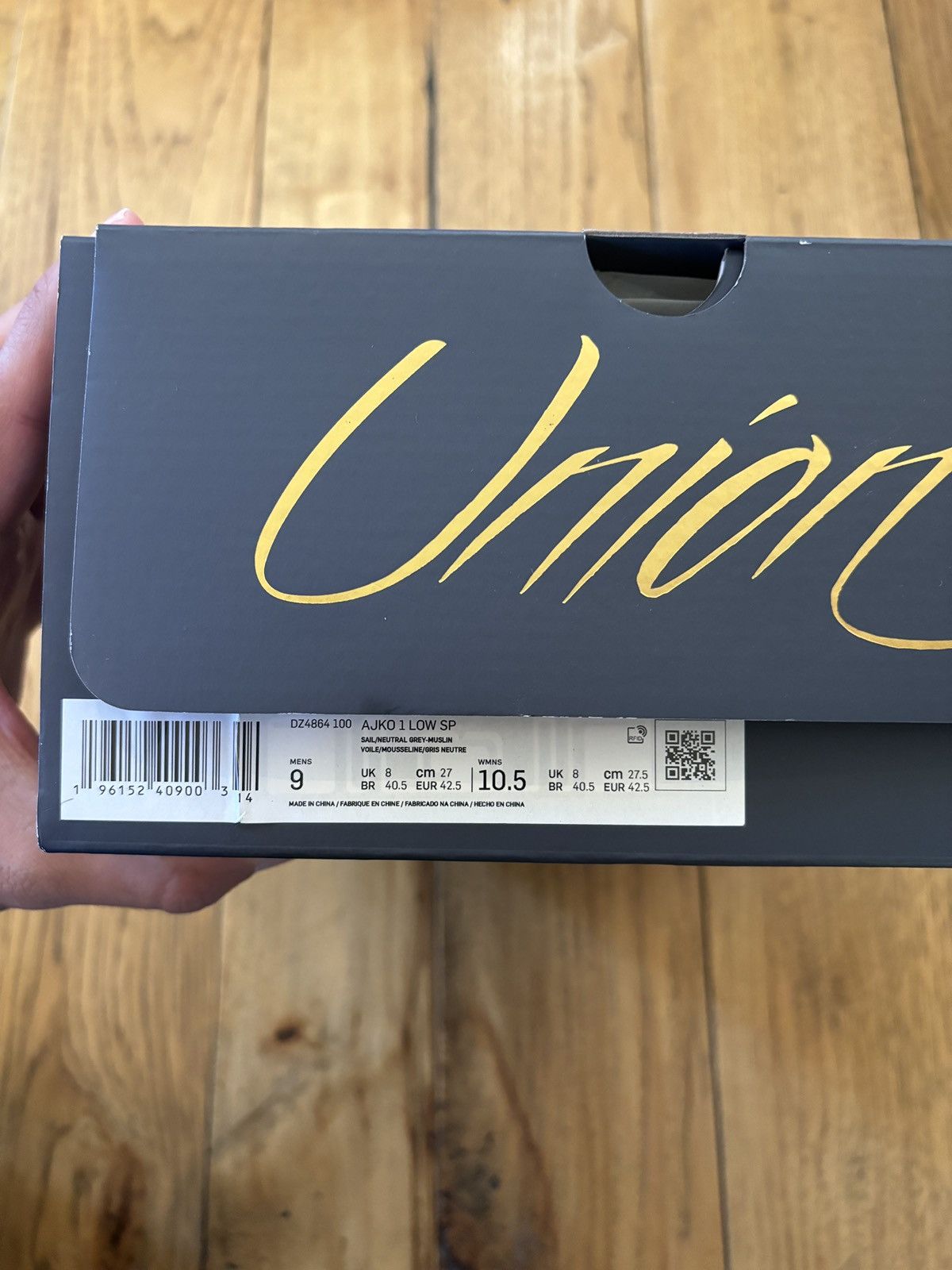 Jordan Brand × Nike × Union LA Jordan 1 Low AJKO SP Sail Leather Size US 9 / EU 42 - 14 Thumbnail