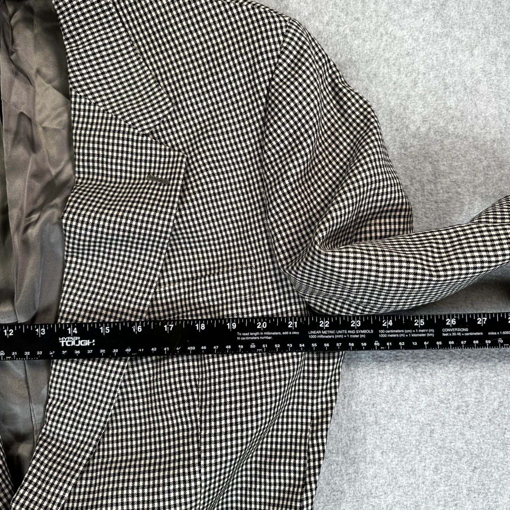 Brooks Brothers Brooks Brothers Blazer Sport Coat Mens 43 Gray Check Wool Tweed Made USA Size 46R - 6 Thumbnail