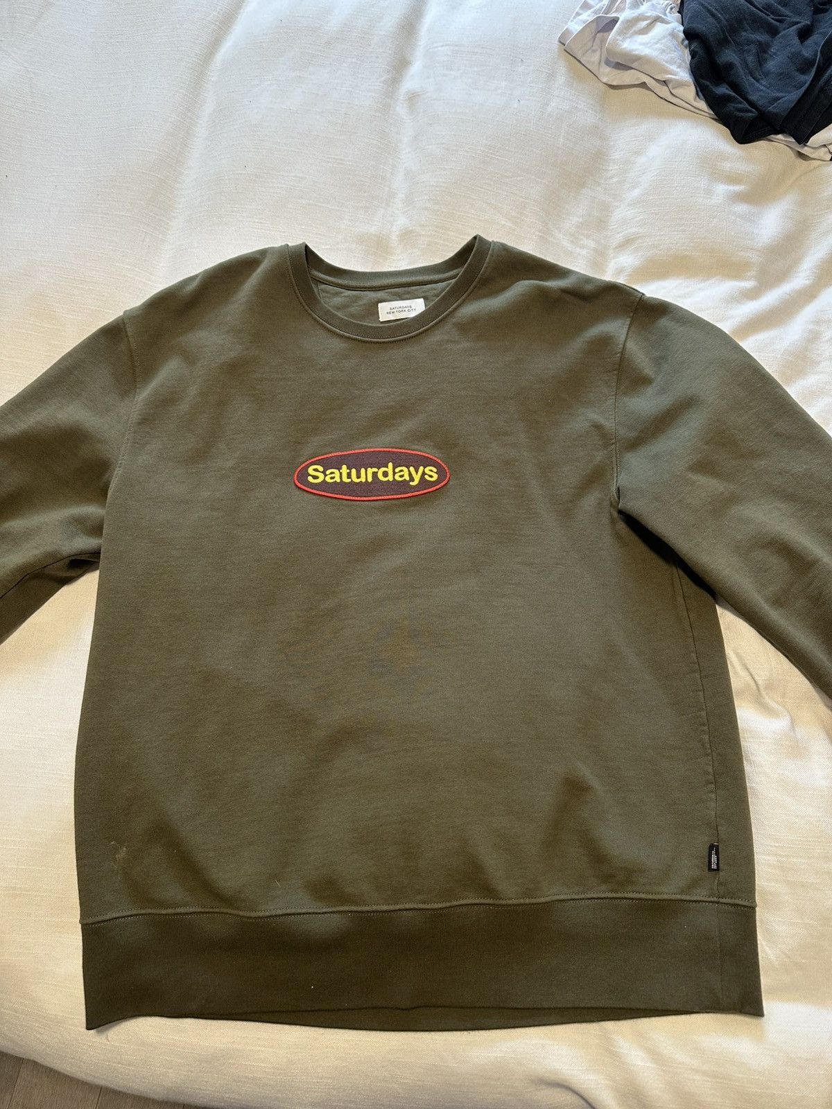 Saturdays NYC Saturdays NYC Olive Crewneck Size US XL / EU 56 / 4 - 1 Thumbnail