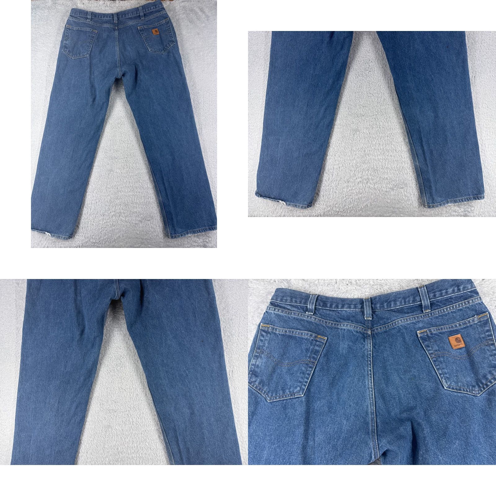Carhartt Carhartt Jeans Adult 44 Blue Denim 100% Cotton Relaxed Fit Straight 42x32 Regular Mens Size US 44 / EU 60 - 9 Thumbnail