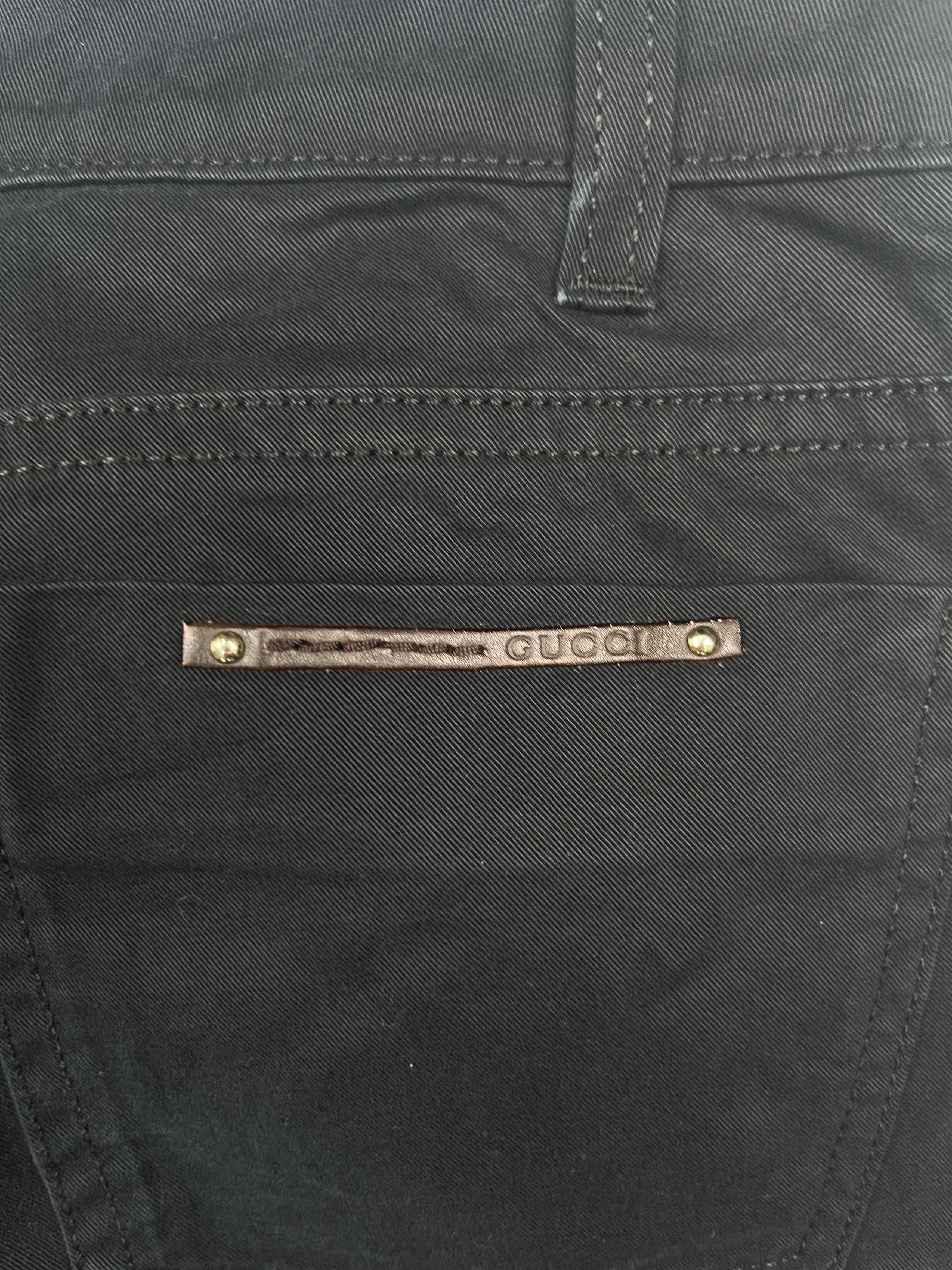 Gucci Gucci Black Pants With 2 Golden Horsebits And GG Button Size 26" / US 2 / IT 38 - 5 Thumbnail