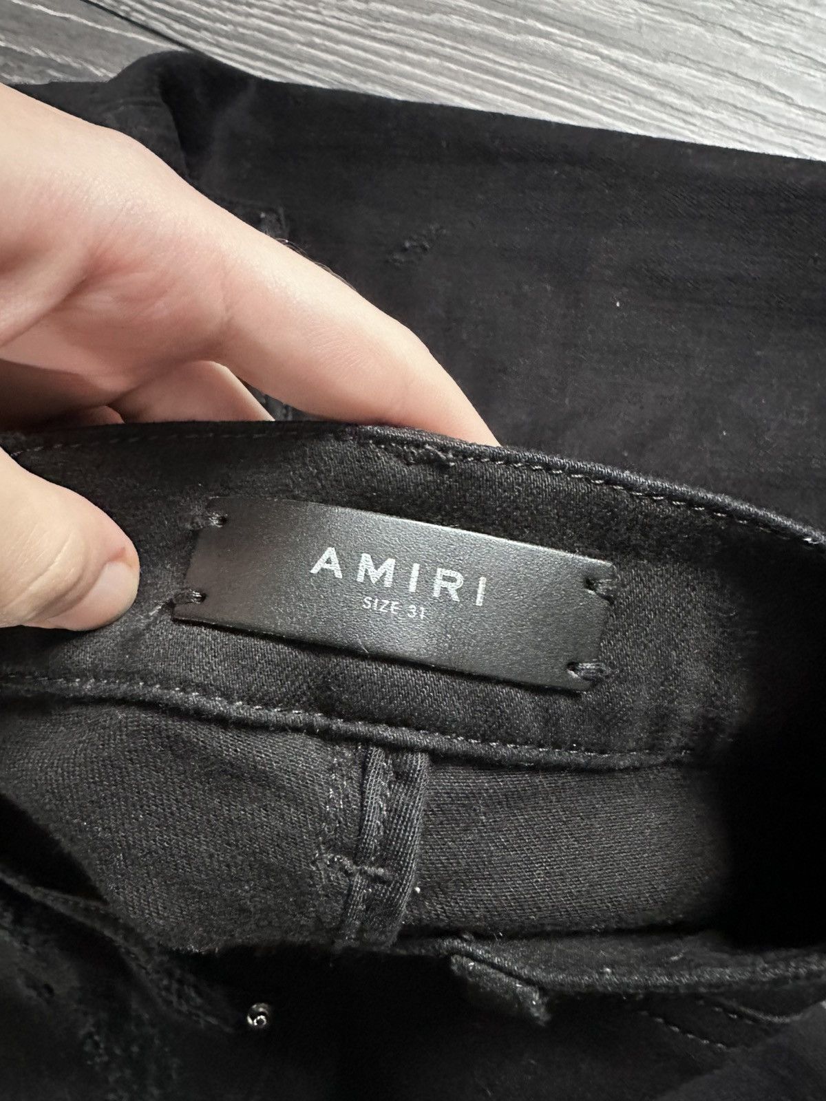 Amiri amiri mx1 zebra sequin patch black skinny jeans Size US 31 - 5 Thumbnail