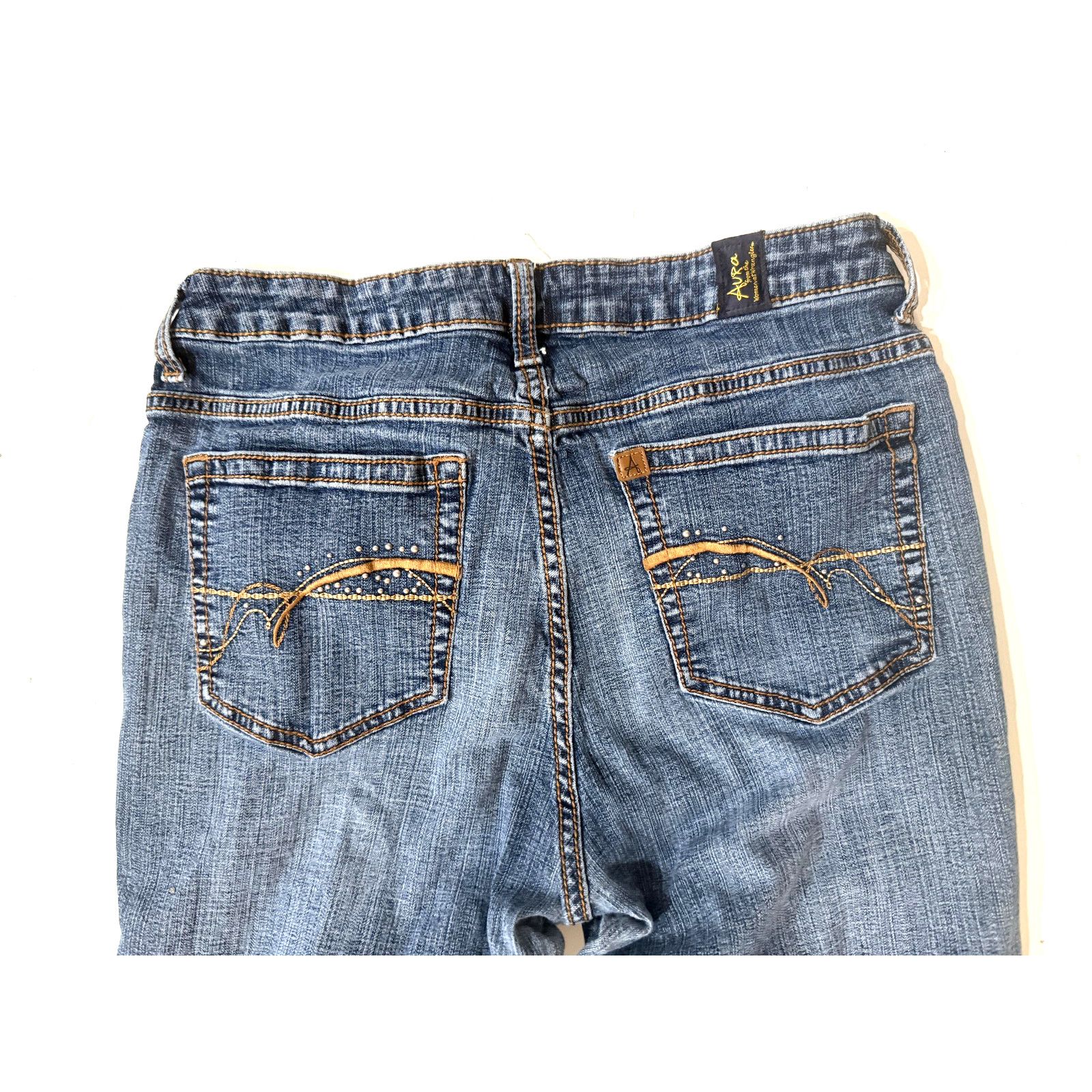 Wrangler Aura Wrangler Jeans Womens 6 Bootcut Western Mid Rise Denim Size 28" / US 6 / IT 42 - 9 Thumbnail