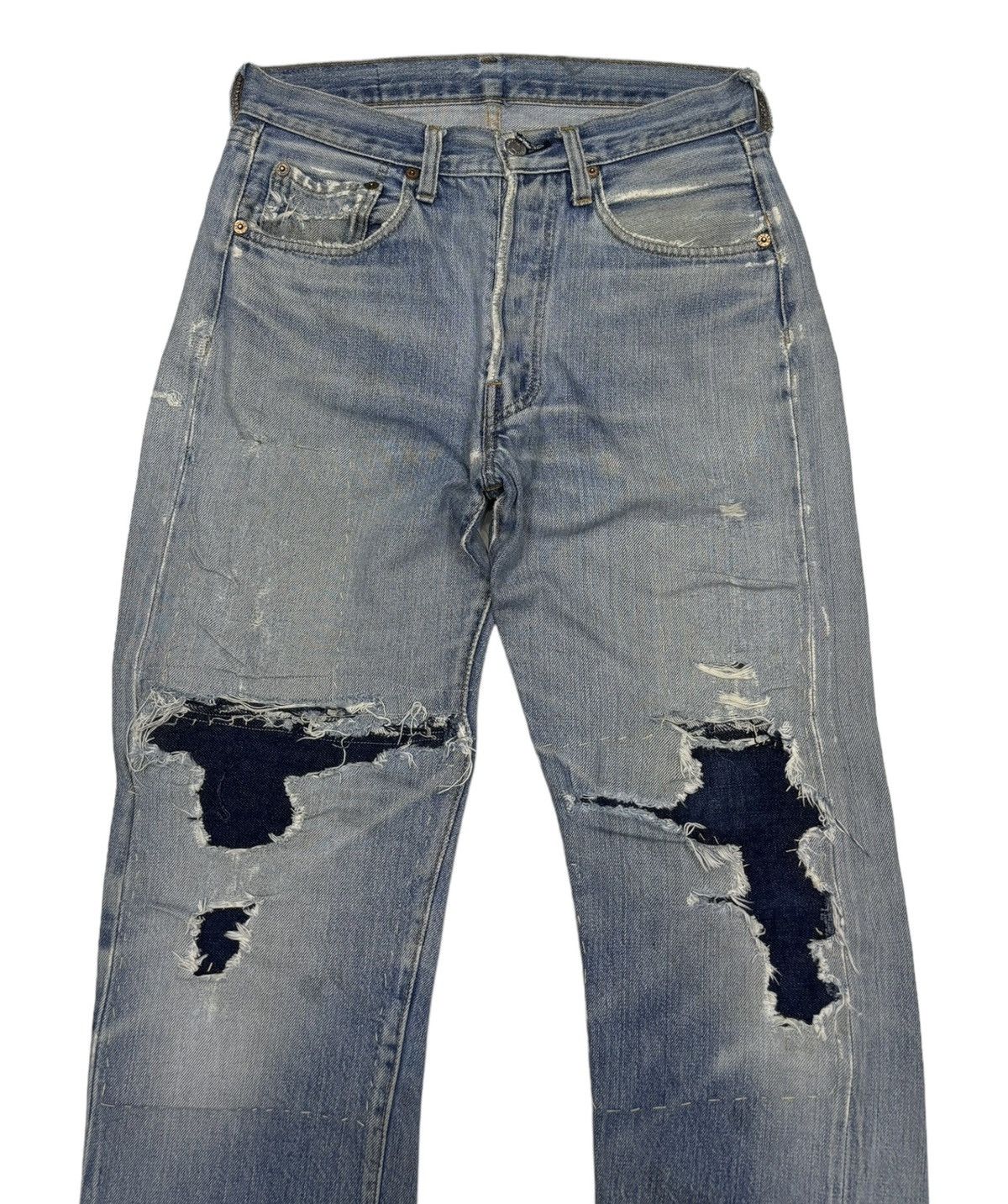 Levi's 🔥LEVIS 501 BUTTON 6 SELVEDGE DISTRESS DENIM BORO SASHIKO Size US 29 - 3 Thumbnail