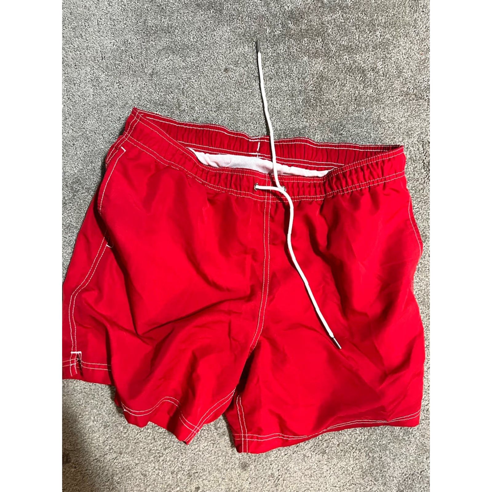 Lands' End Lands' End Swim Trunks Mens M Red Beach Surf Preowned Vintage Solid Size US 31 - 2 Thumbnail