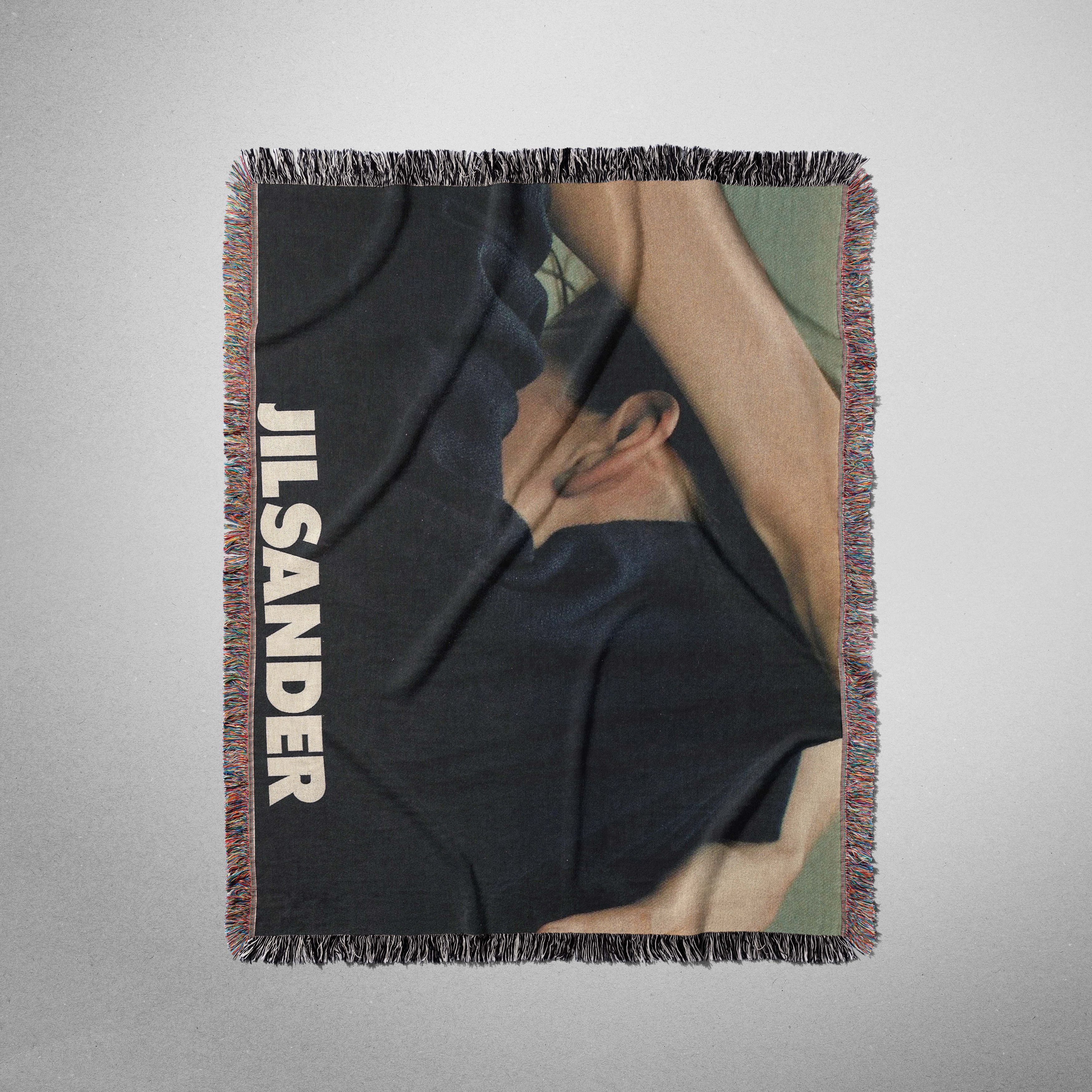 Jil Sander Jil Sander Blanket Woven Jacquard Art Fashion Gift Logo Size ONE SIZE - 2 Thumbnail