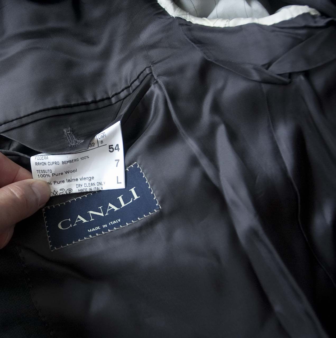 Canali Canali Jacket Wool Made in Italy Size 54L/42US Gray Size 42R - 3 Thumbnail