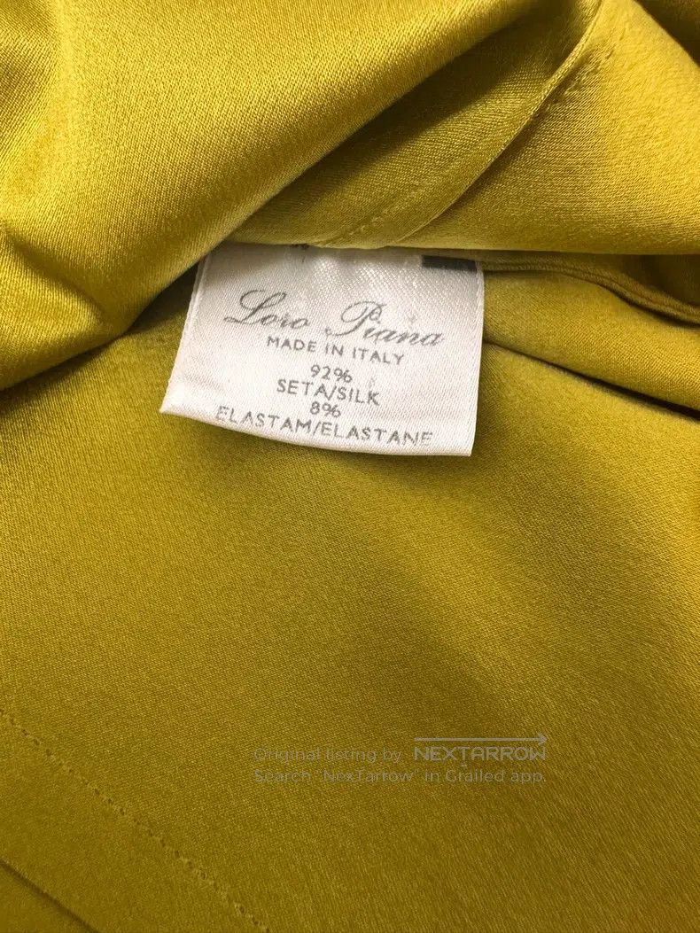 Loro Piana Loro Piana Mustard Green Silk Shirt Size S / US 4 / IT 40 - 5 Thumbnail
