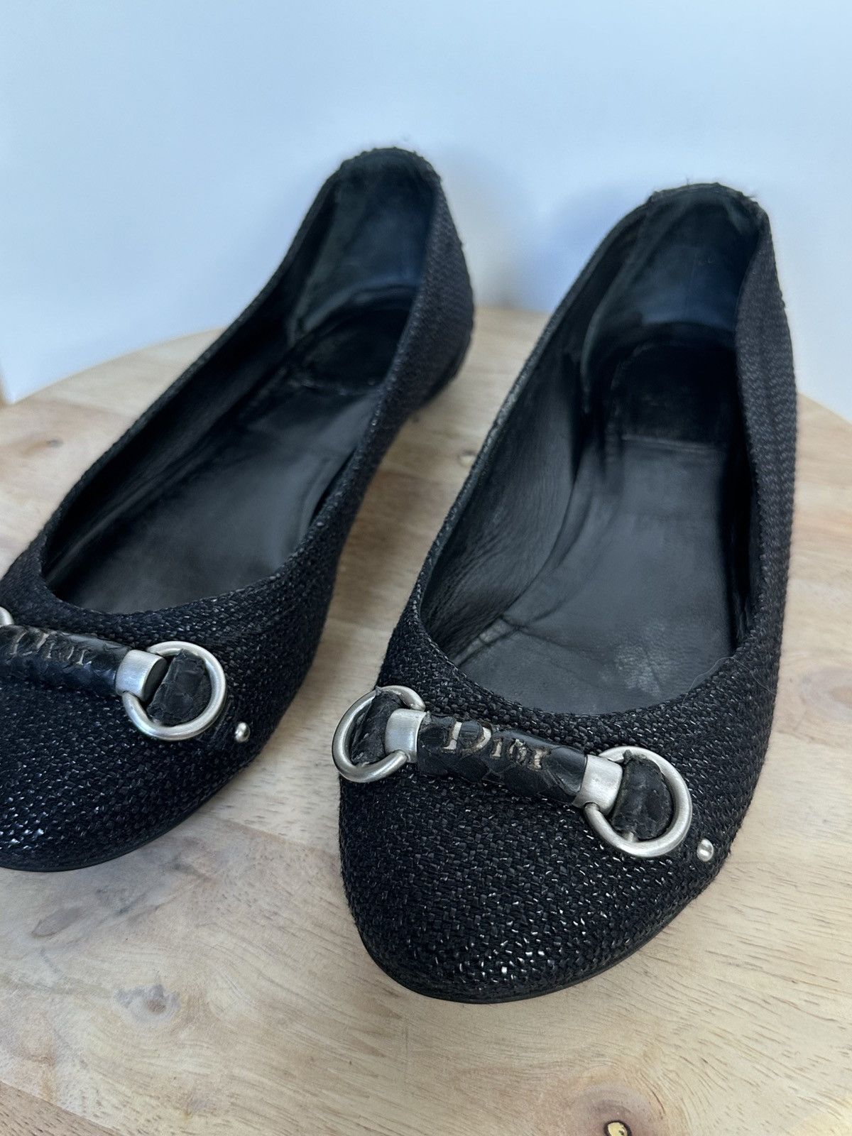 Dior Dior leather cloth ballet flats Size US 6 / IT 36 - 10 Thumbnail
