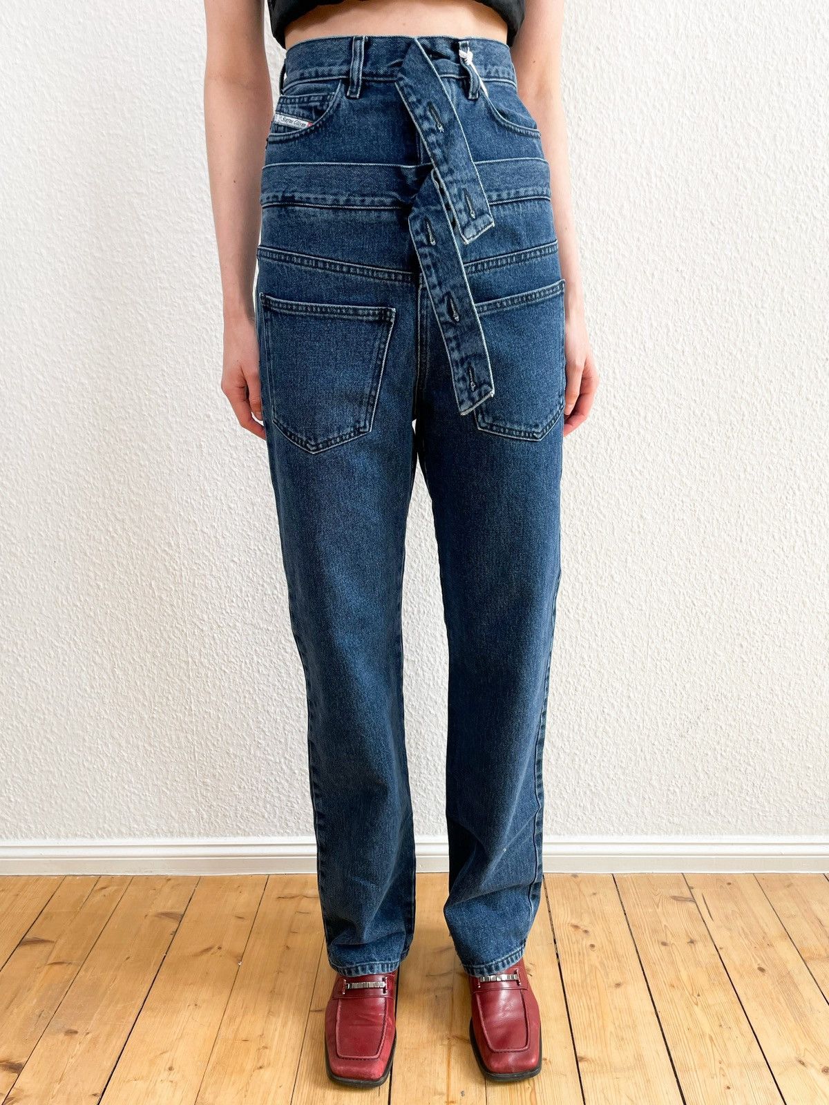 Anonymous Club Diesel red tag blue Shayne Oliver Editon embedded belt jeans Size US 26 / EU 42 - 7 Thumbnail