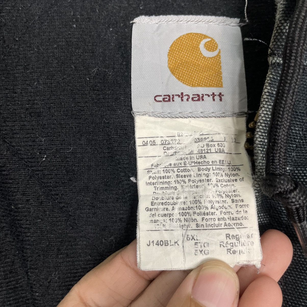 Carhartt × Vintage 💥90s CARHARTT J140 JACKET HOODIE SUNFADED BLACK Size US XXL / EU 58 / 5 - 16 Thumbnail