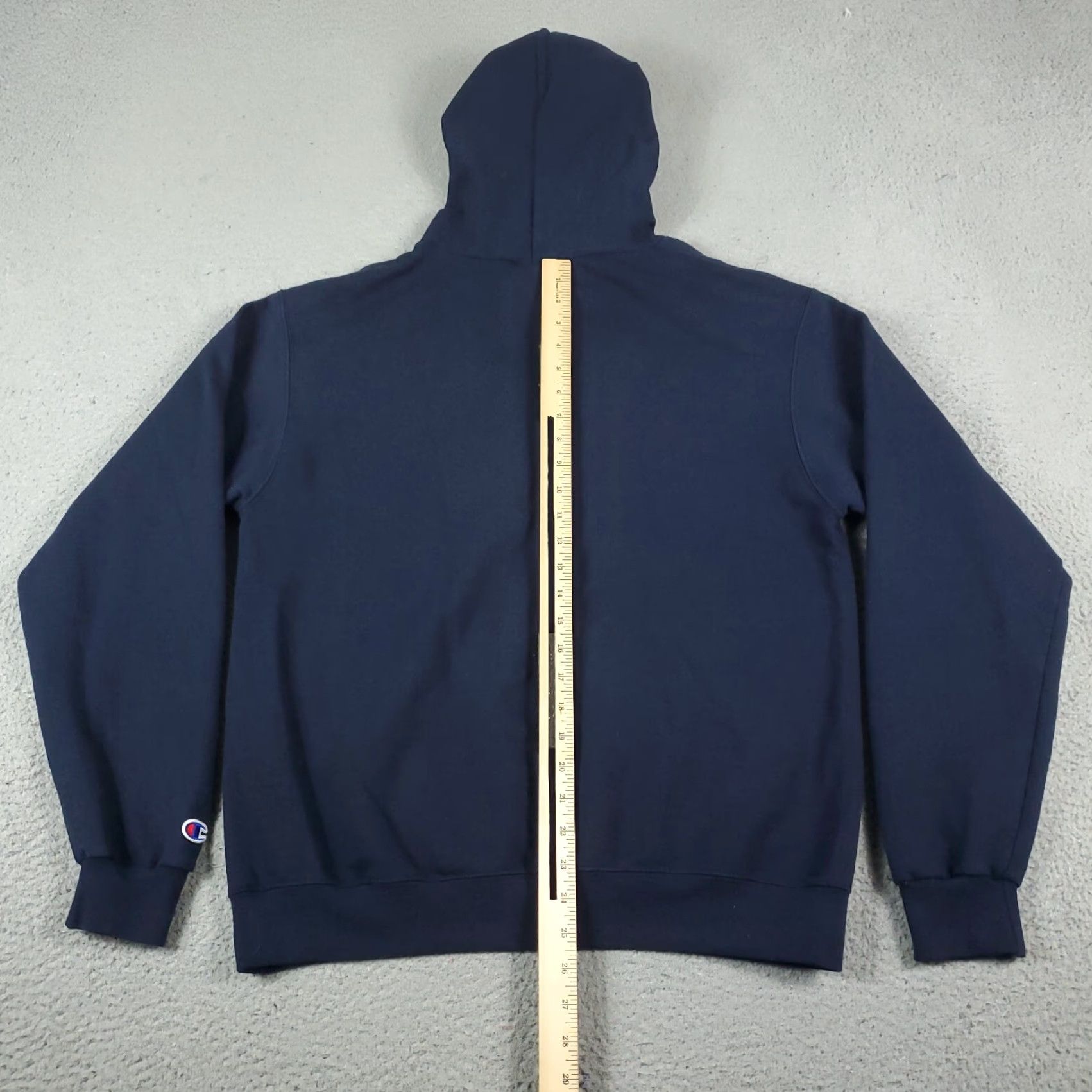 Champion VINTAGE Champion Hoodie Mens Medium Pullover Sweatshirt Casual Navy Blue Fleece Logo Zipper 90s Size US M / EU 48-50 / 2 - 6 Thumbnail