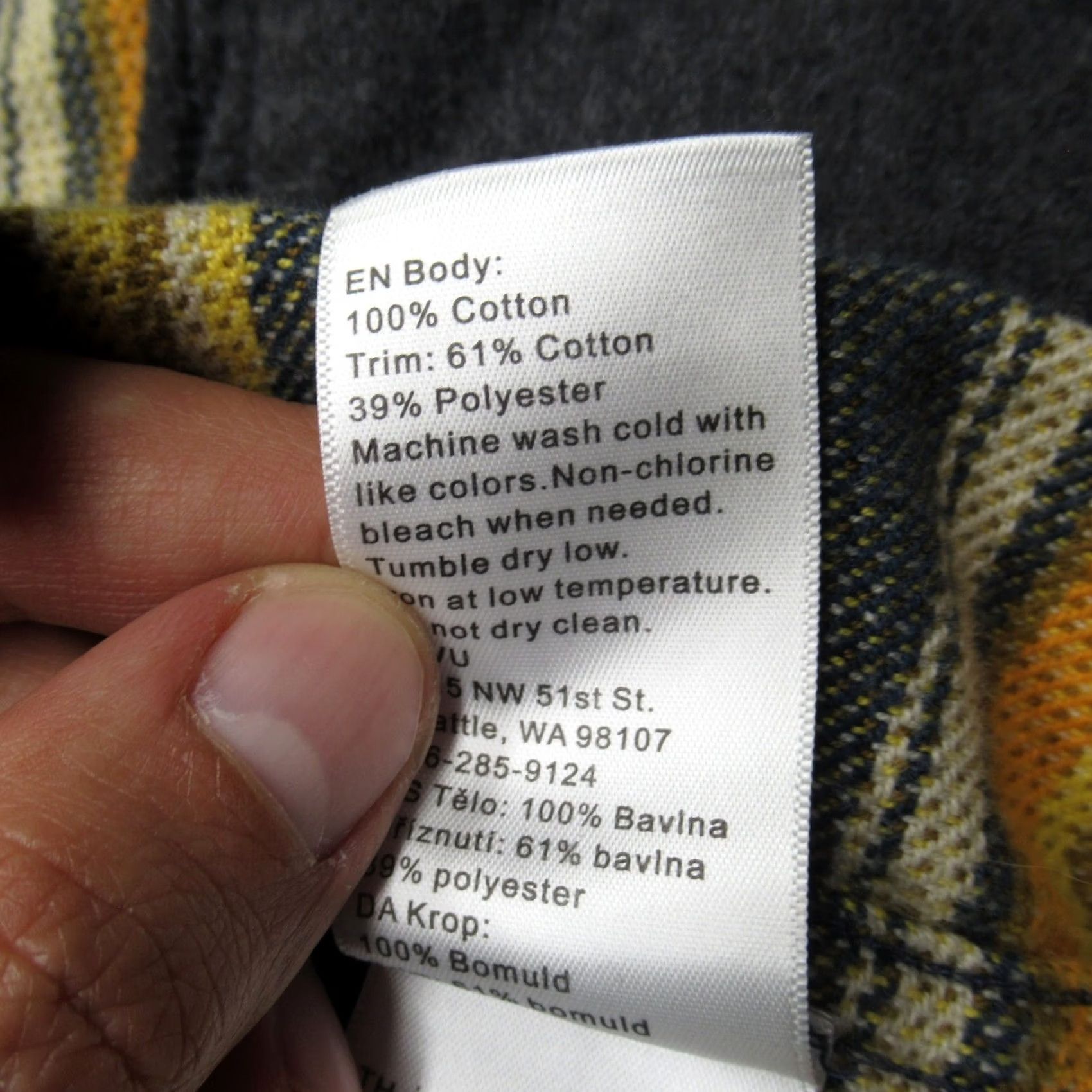 KAVU Kavu Mens Medium Full Zip Hoodie Gray Yellow Striped Pockets Sweatshirt Size US M / EU 48-50 / 2 - 4 Thumbnail