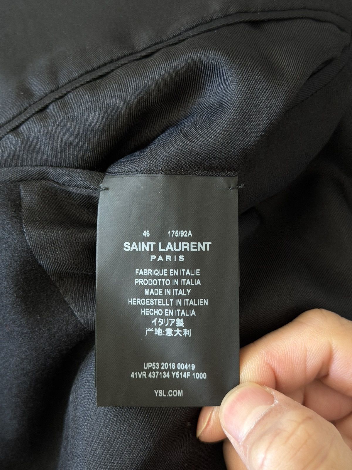 Saint Laurent Paris FW16 Palladium Officer Napoleon Blazer 46 Size US S / EU 44-46 / 1 - 6 Thumbnail