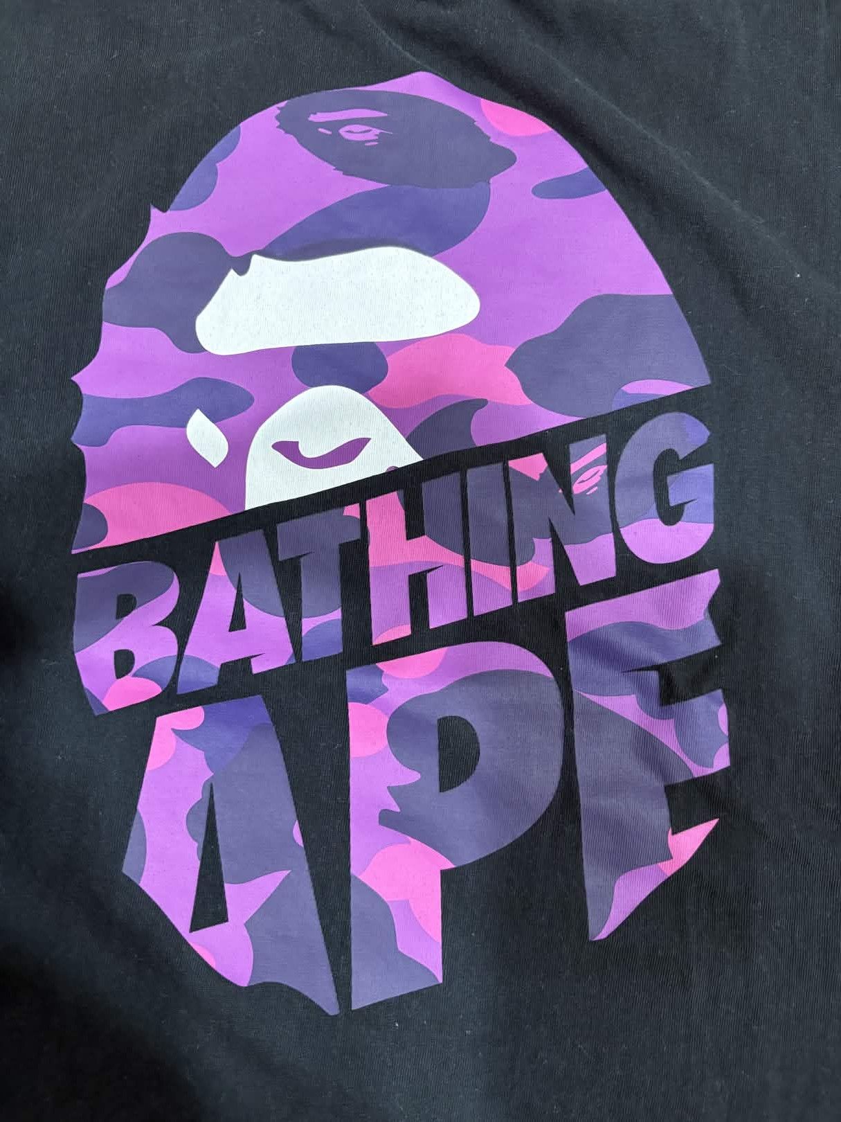 Bape BAPE Purple Ape Head Tee (SS21) Size Large (Black) Size US L / EU 52-54 / 3 - 2 Thumbnail