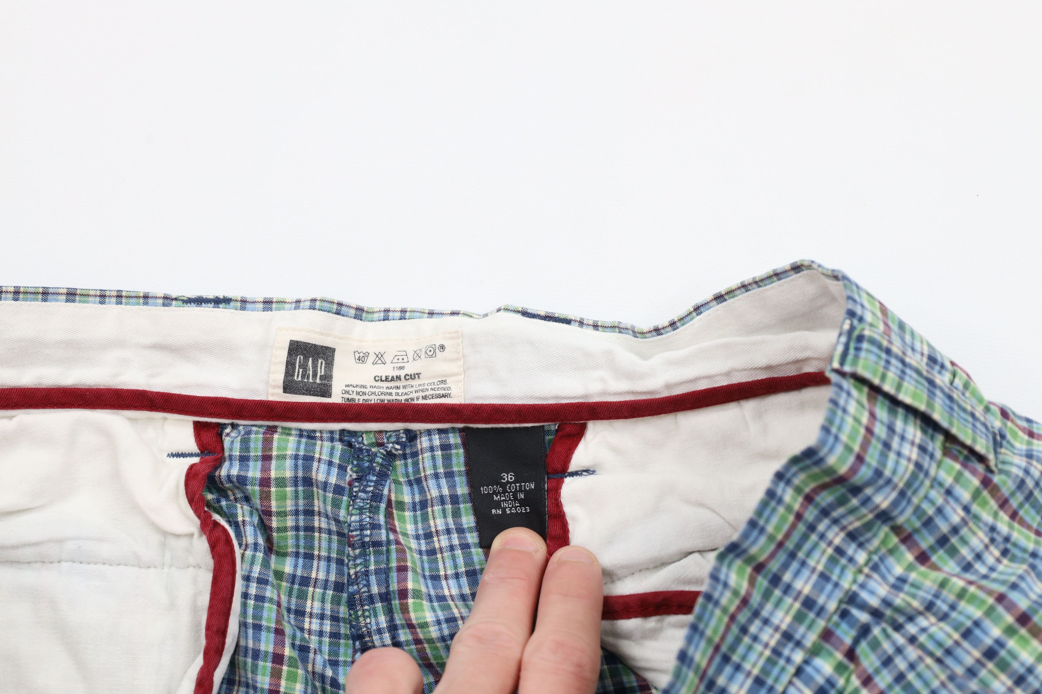 Gap × Vintage Vintage Gap Cotton Chino Golf Golfing Shorts Rainbow Plaid Size US 36 / EU 52 - 7 Thumbnail