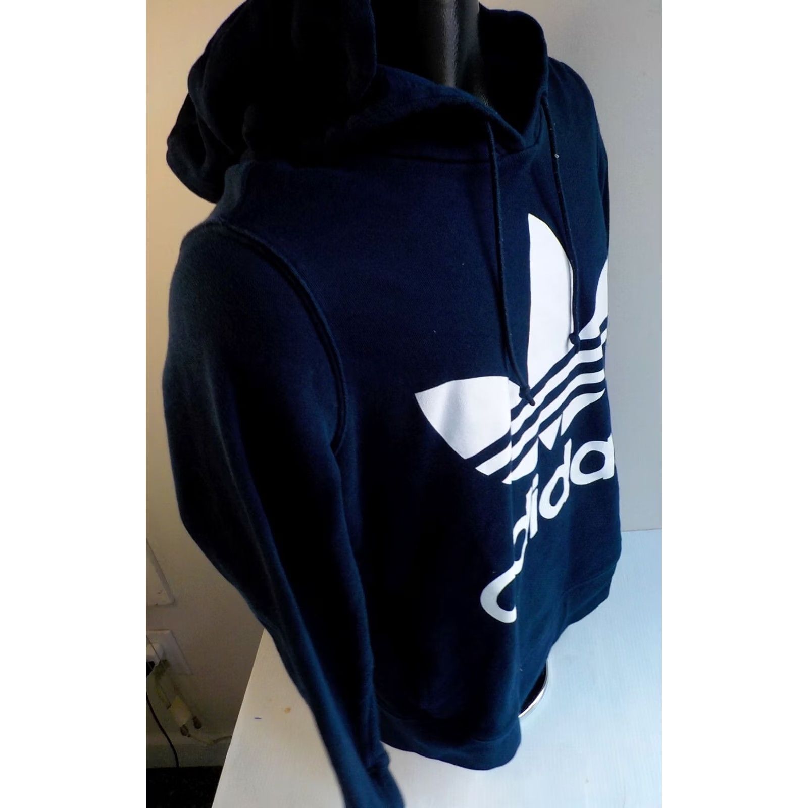 Adidas ADIDAS Large Logo Front Pullover Hoodie Cotton Blue ADIDAS Logo Front Pocket Hoodie Men Small/Med Blue Mens Size US M / EU 48-50 / 2 - 3 Thumbnail