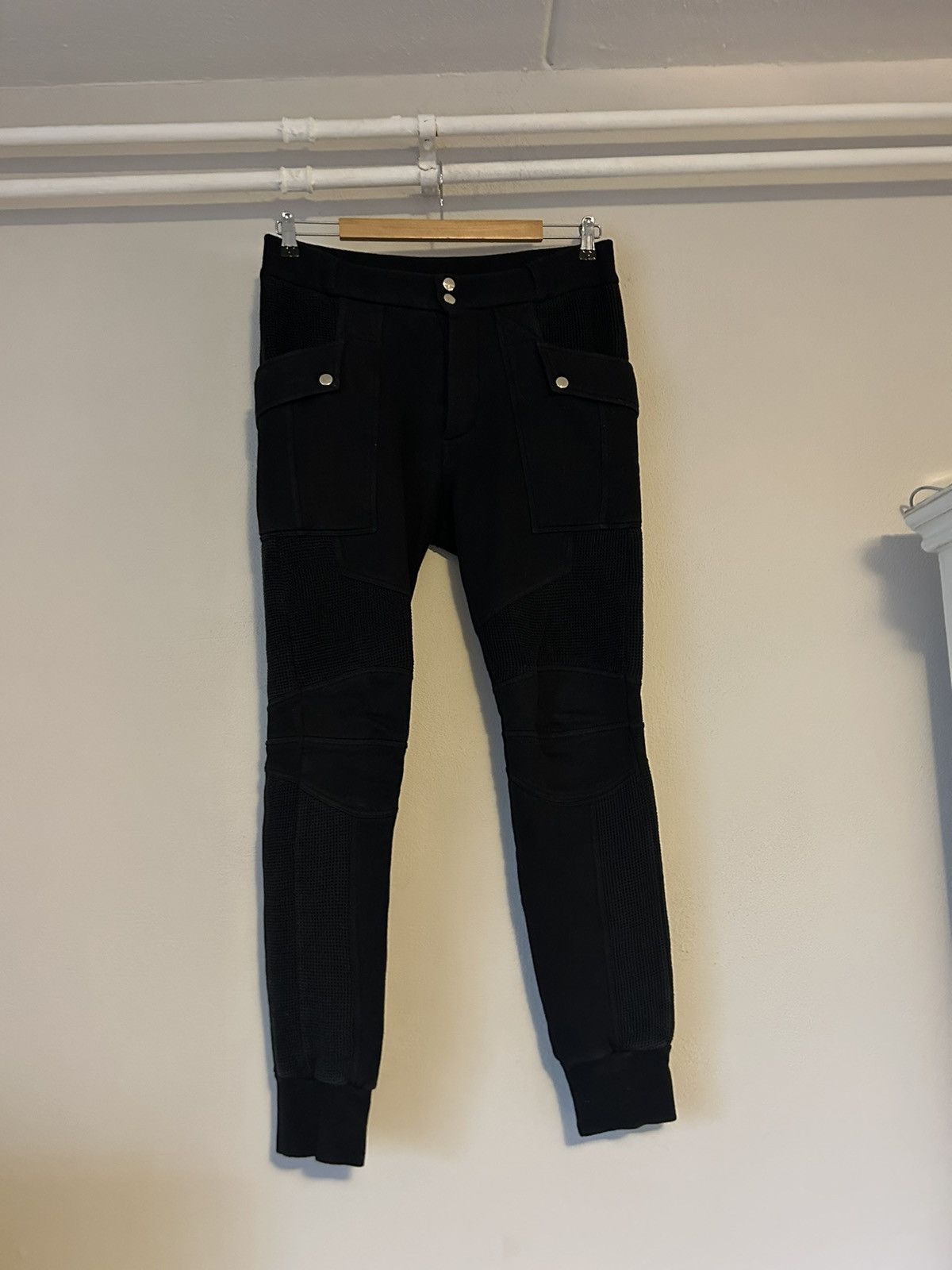 Balmain Navy Biker Sweat Pants Size US 32 / EU 48 - 1 Thumbnail