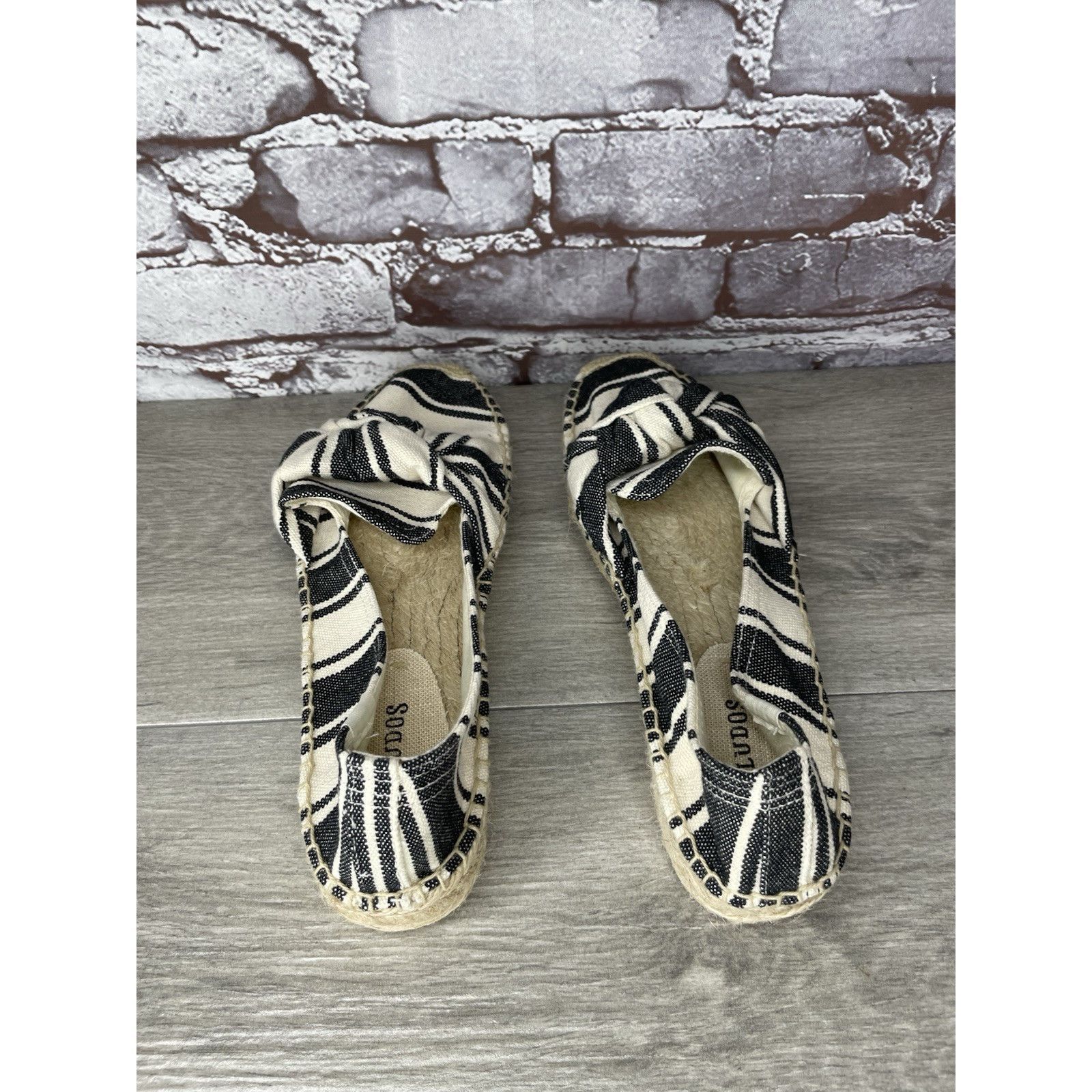 Soludos Soludos Striped Espadrille Bow Blue Cream Nautical Shoes Wom Size US 9 / IT 39 - 6 Thumbnail