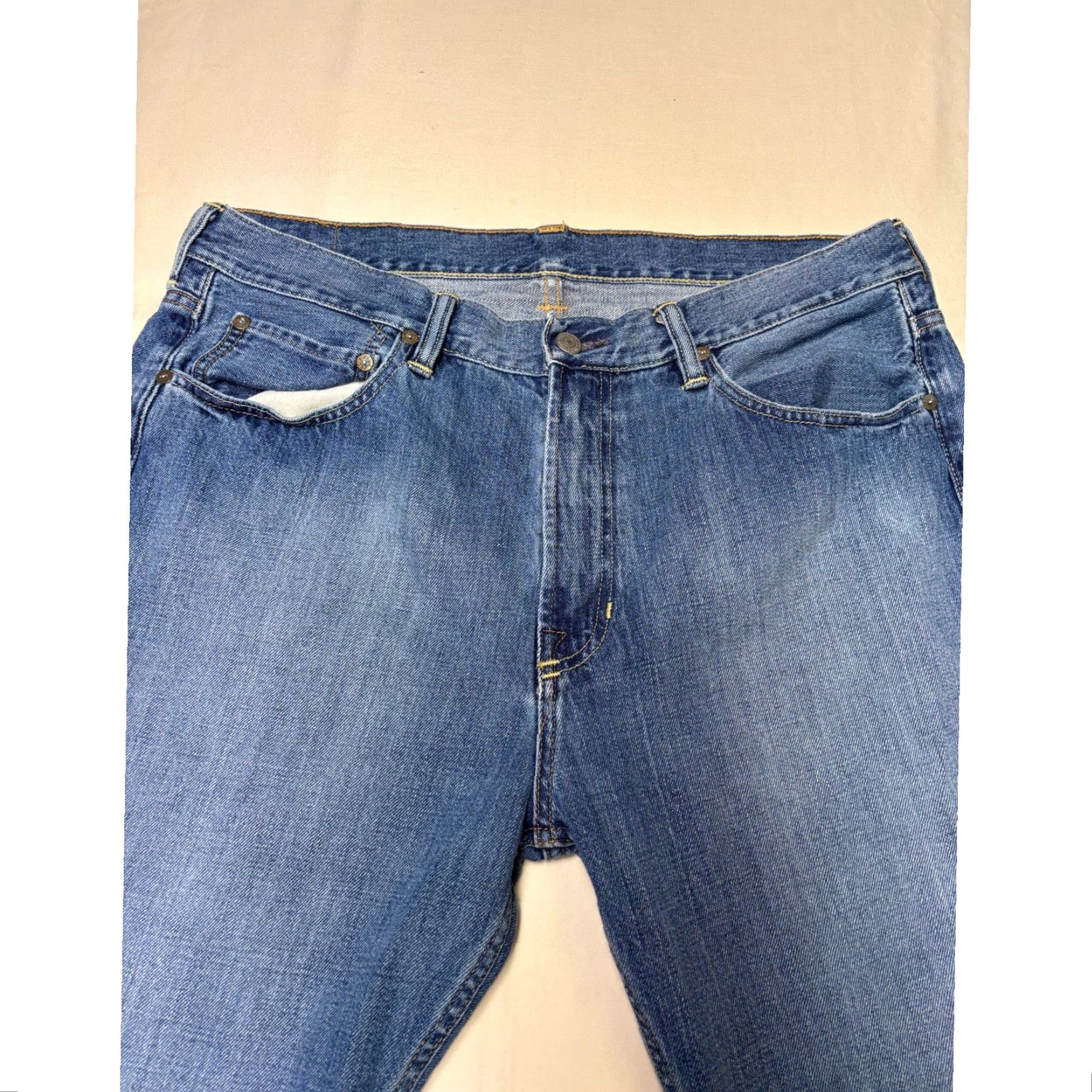 Polo Ralph Lauren Polo Ralph Lauren Jeans Men Classic Fit Straight Leg Blue Wash 36X33 Denim Cotton Zip Button 5-Pocket Distressed Pockets Logo Size US M / EU 48-50 / 2 - 2 Thumbnail