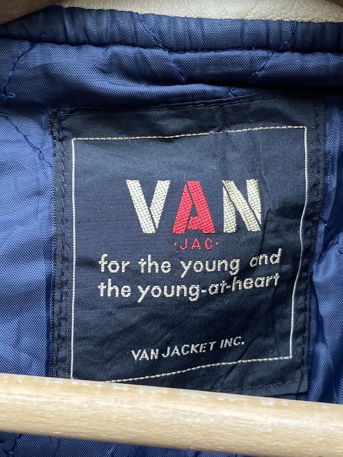 Japanese Brand 💥RARE💥 Vintage VAN JAC Varsity Leather Jacket Size US M / EU 48-50 / 2 - 12 Thumbnail