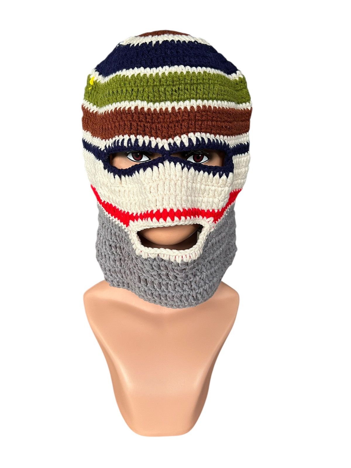 Japanese Brand × Kapital × Vintage Rare Crochet Knitted Handmade Balaclava Masked Size ONE SIZE - 3 Thumbnail