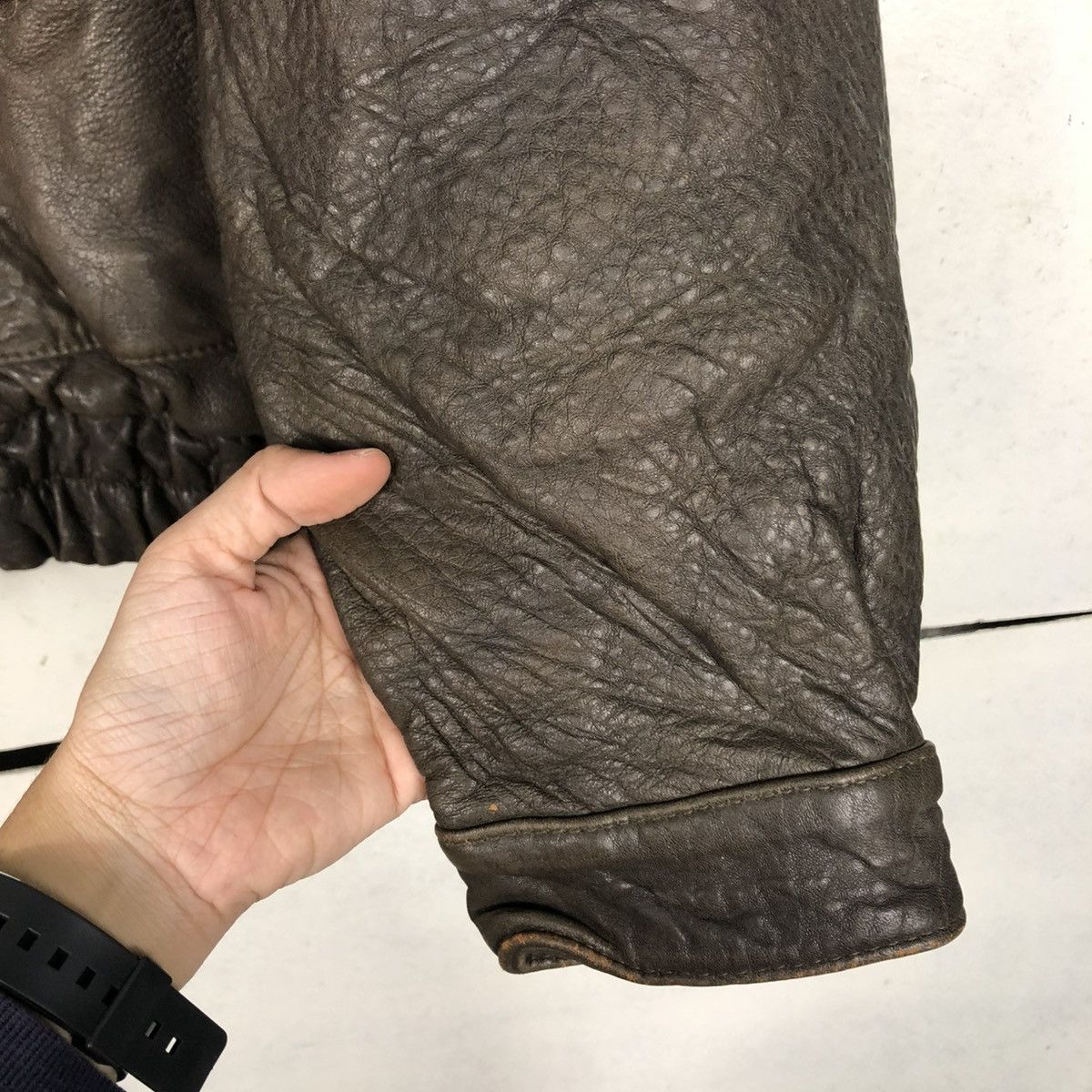Japanese Brand 🔥VINTAGE LEATHER BIKER JACKET ENZO MOLTENI ISSEY MIYAKE Size US L / EU 52-54 / 3 - 17 Thumbnail