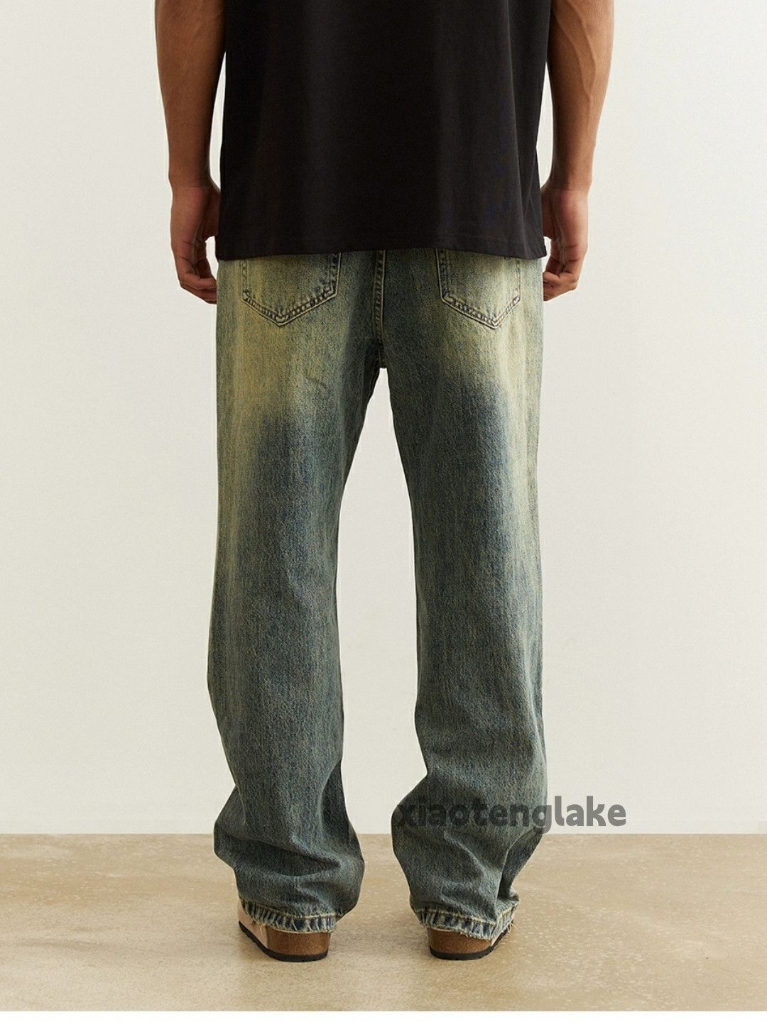 Jean × Vintage washed faded y2k yuppie loose baggy damaged jeans Size US 32 / EU 48 - 3 Thumbnail