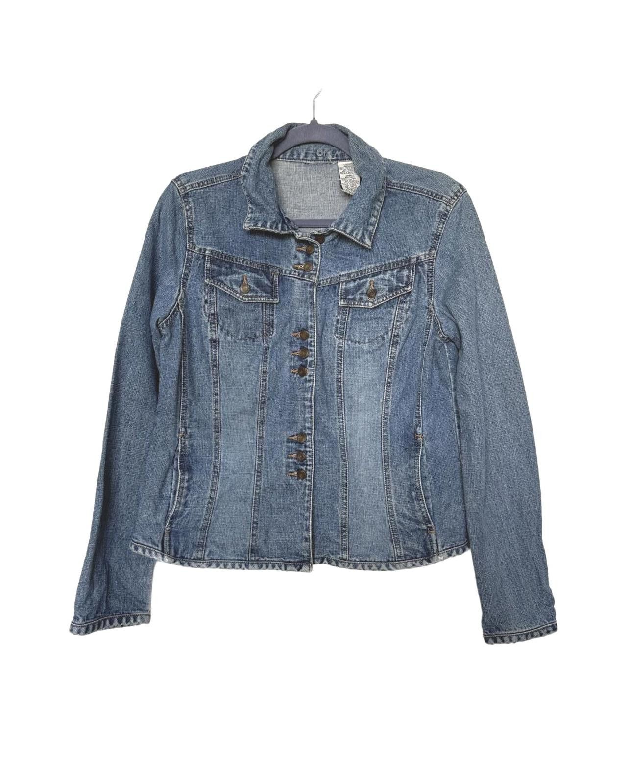 Designer Vintage 90s Y2K Blue Jean Denim Jacket Size M / US 6-8 / IT 42-44 - 2 Thumbnail