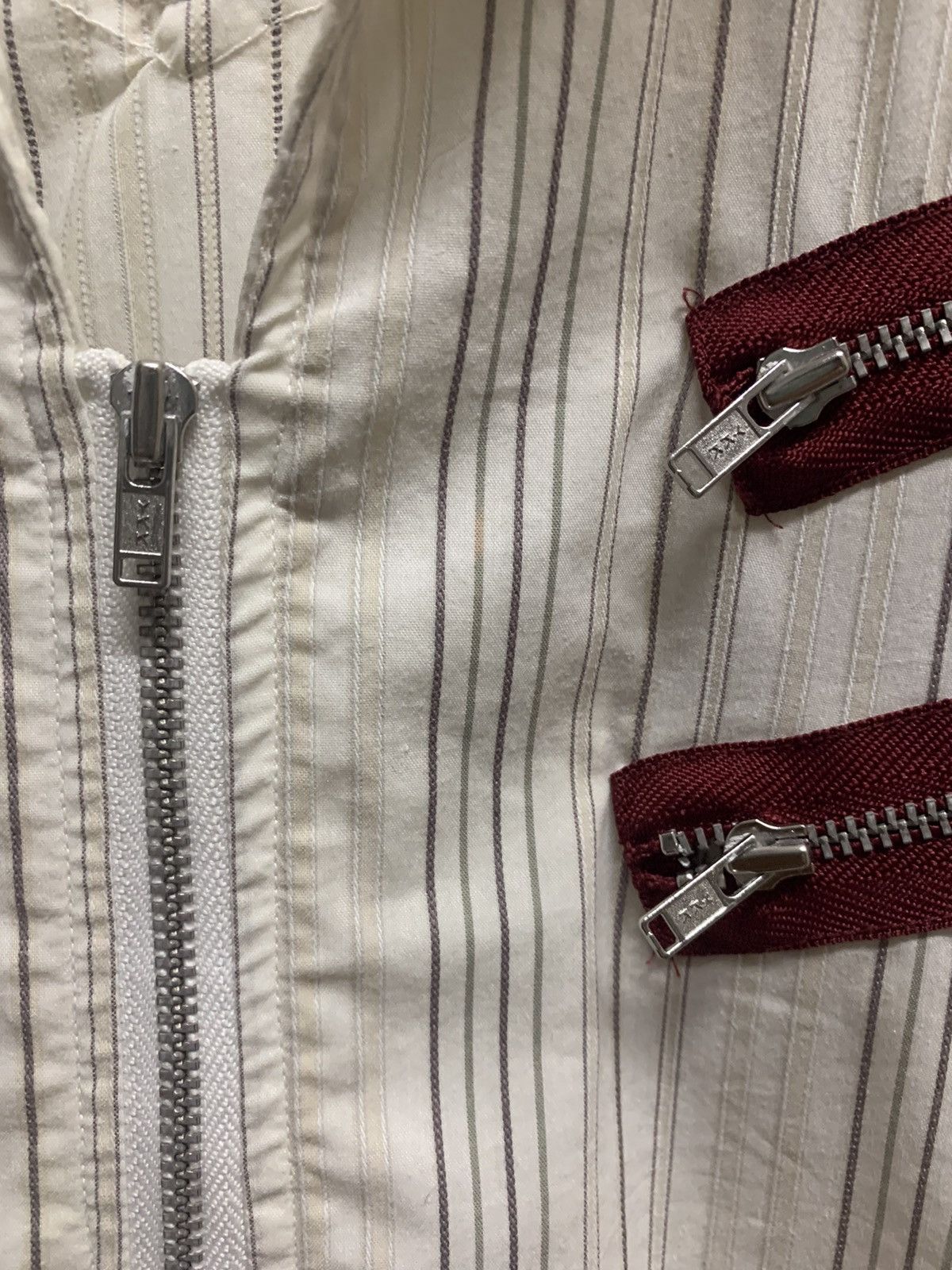 Japanese Brand Vintage PPFM Japanese Brand Stripe Zip-Up Short Sleeve Shirt Size US M / EU 48-50 / 2 - 11 Thumbnail