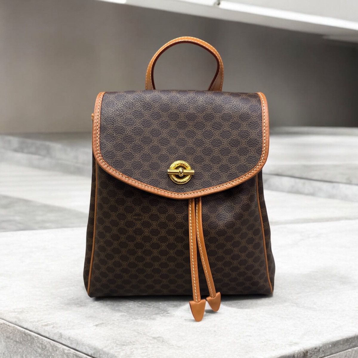 Celine CELINE C.E06-2 MACADAM MONOGRAM COATED FABRIC BAGPACK Size ONE SIZE - 1 Thumbnail