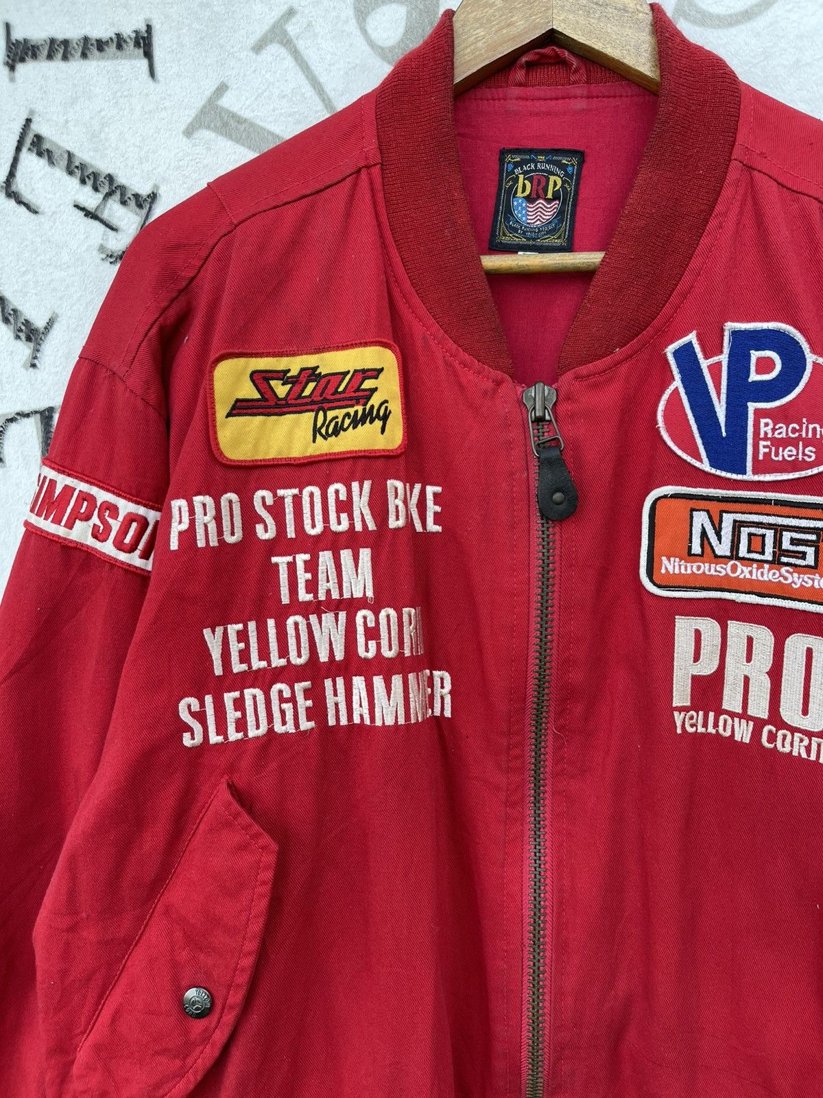YELLOW CORN 🔥VINTAGE 90'S YELLOW CORN FULL PATCHES RACING BOMBER JACKET Size US L / EU 52-54 / 3 - 13 Thumbnail
