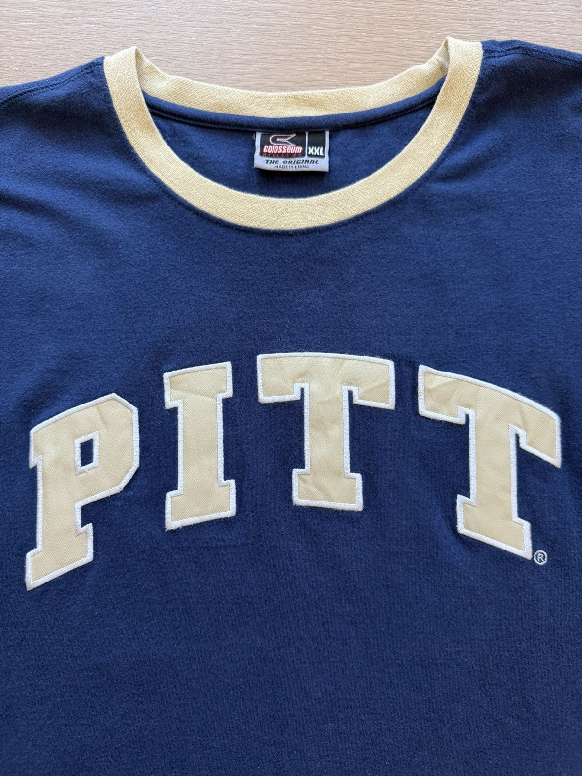 Colosseum Athletics University of Pittsburgh Pitt Ringer Shirt Size US XXL / EU 58 / 5 - 2 Thumbnail