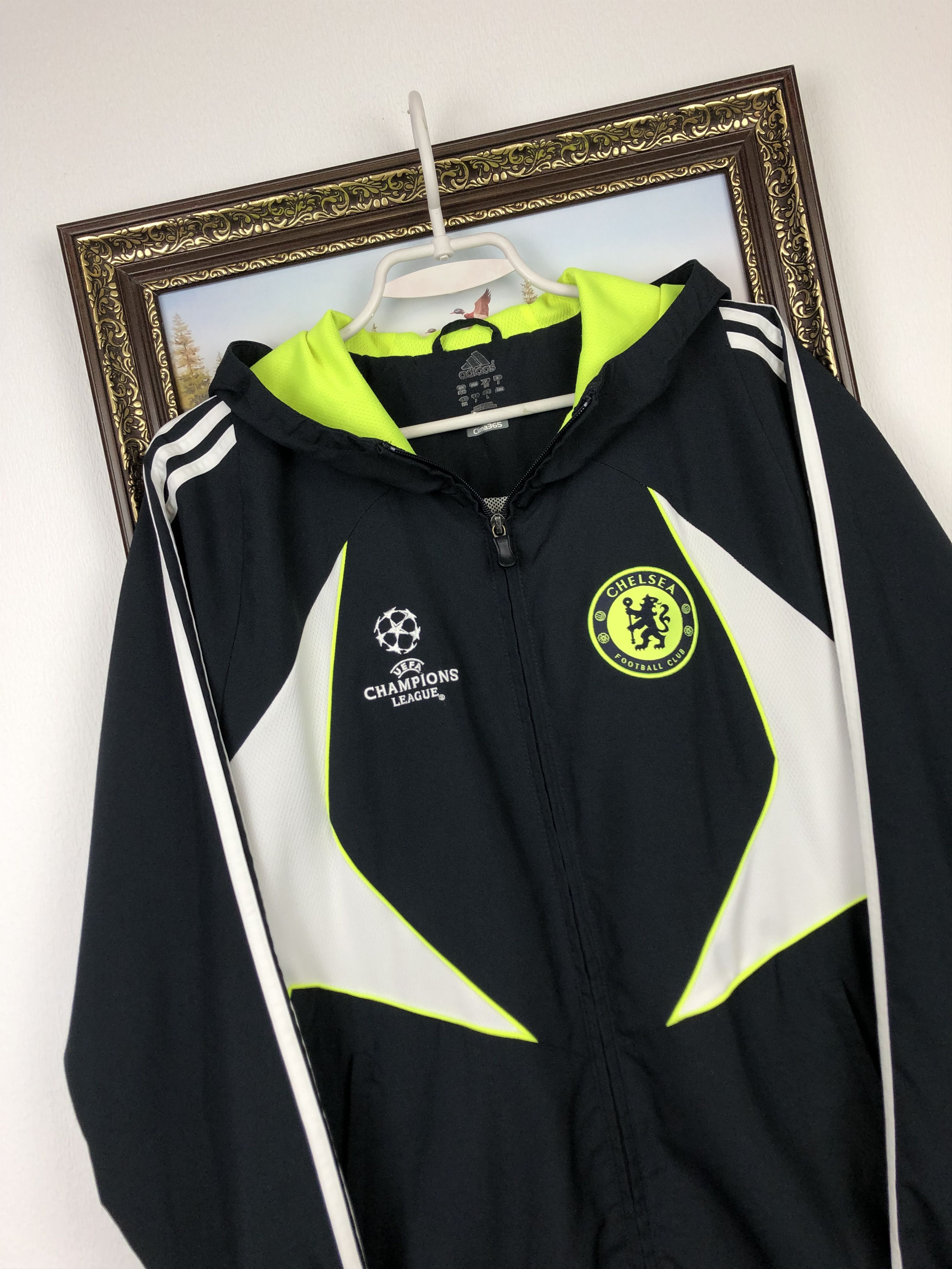 Adidas Vintage Adidas Chelsea Football Jacket Soccer Hooded Track Size US M / EU 48-50 / 2 - 3 Thumbnail