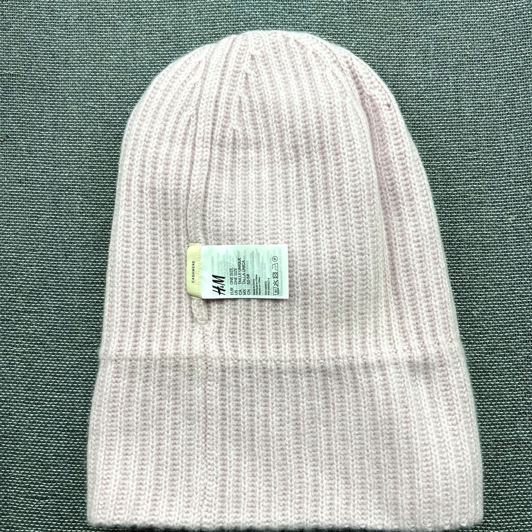 H&M H&M Womens Beanie Hat 100% Cashmere Pink One Size Ribbed Cuffed Knit Solid 2020s Womens Beanie Size ONE SIZE - 4 Thumbnail