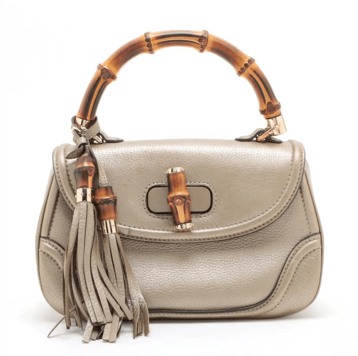 Gucci New Bamboo Leather Handbag Size ONE SIZE - 1 Thumbnail