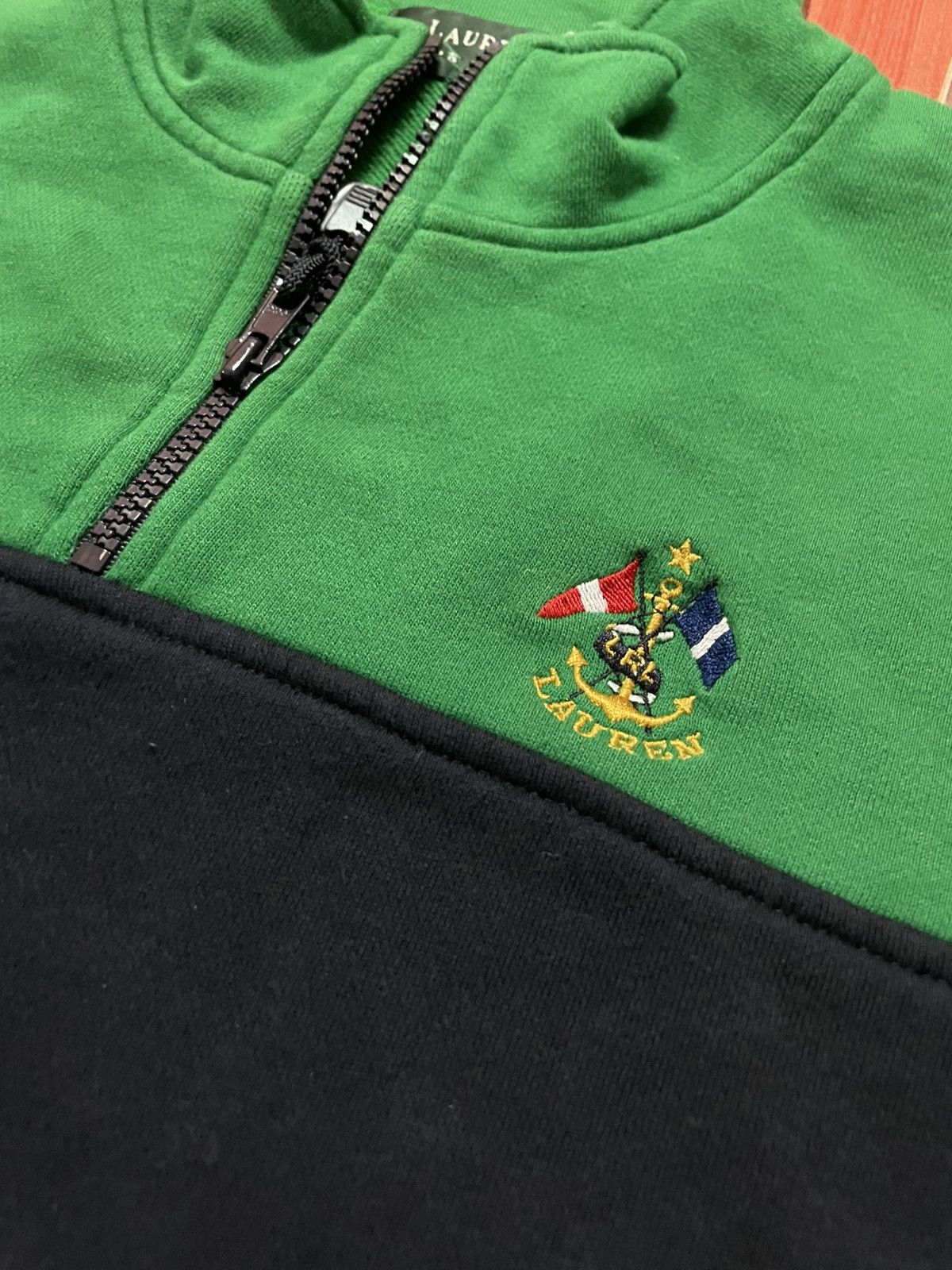 Polo Ralph Lauren Green Tag Vintage Half Zipper Polo Ralph Lauren Crossflag Size US XL / EU 56 / 4 - 5 Thumbnail