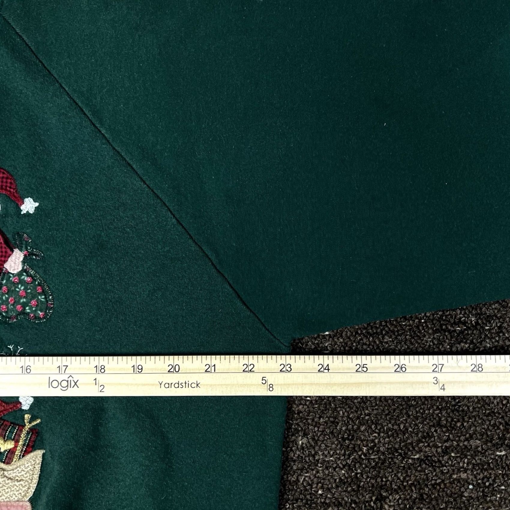Vintage VINTAGE Santa Christmas Party Patched Crewneck Sweatshirt Large Made USA | Folk Art Applique Sweatshirt Unisex Adults Crew Neck 90s Vintage Green Size US L / EU 52-54 / 3 - 7 Thumbnail