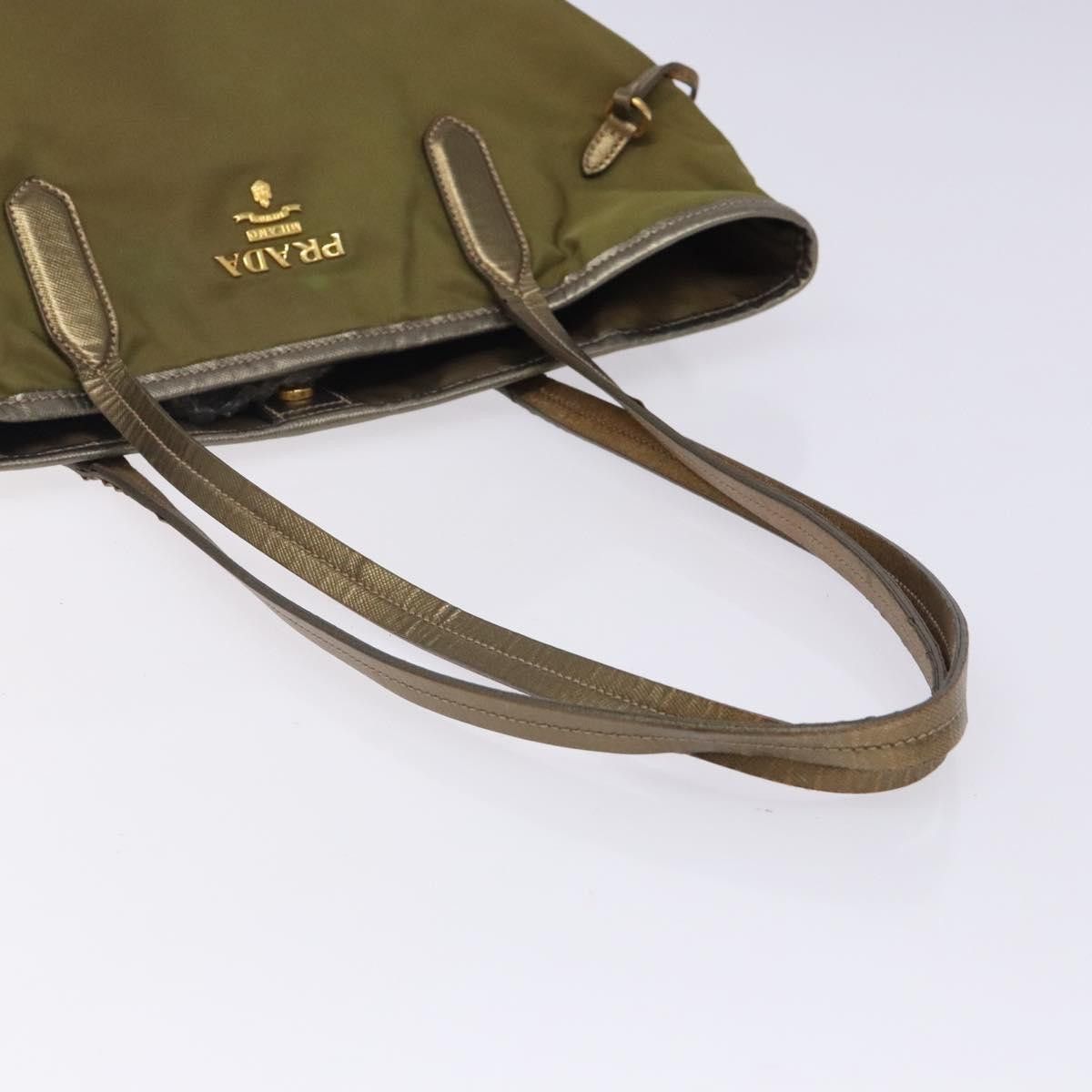 Prada PRADA Tote Bag Nylon Khaki Gold Size ONE SIZE - 7 Thumbnail