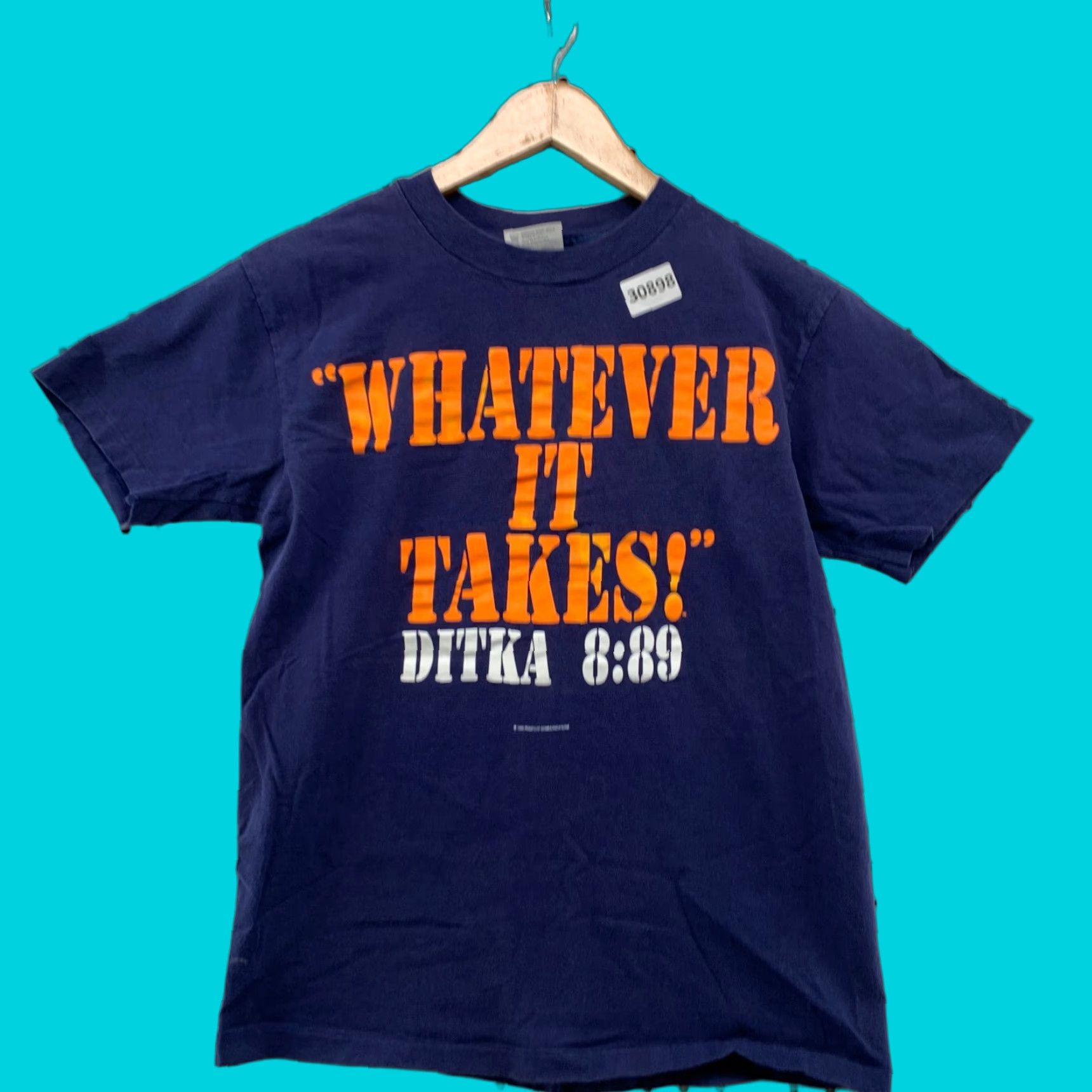 Hanes Vintage Chicago Bears DITKA Quote Shirt 80s - Hanes T-Shirt - Small - Blue - Cotton - Unisex Adults - 18X24 - USA - 80s Sports Size US S / EU 44-46 / 1 - 1 Thumbnail