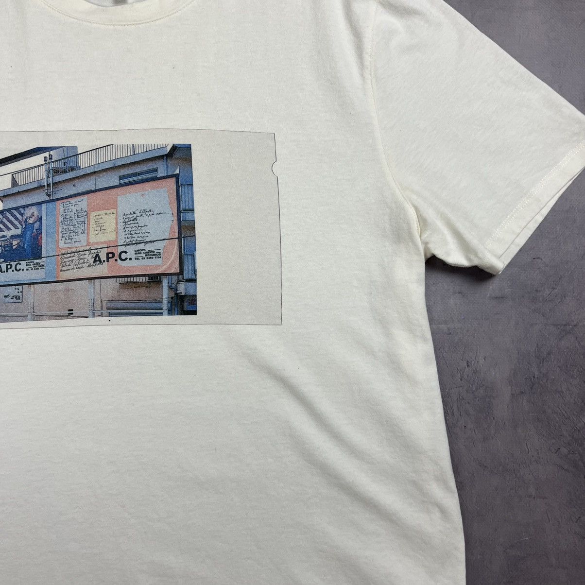 A.P.C. Rare! A.P.C Hiver 87 Big Logo Tee Kaos 00s Size US M / EU 48-50 / 2 - 12 Thumbnail