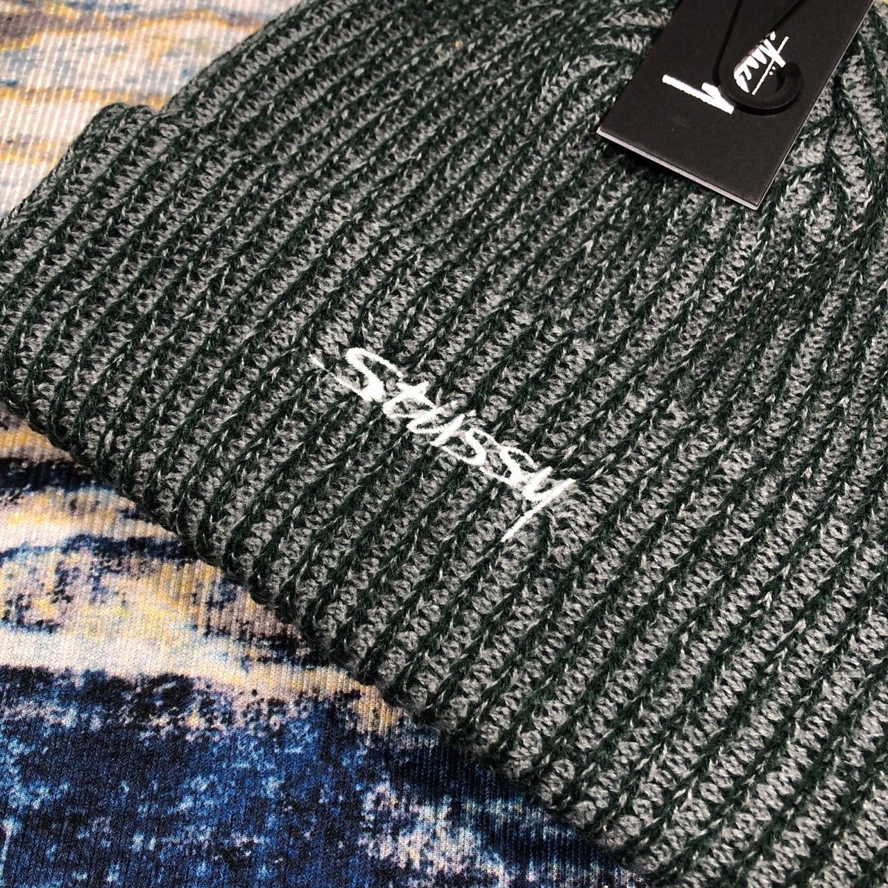 Stussy Stussy 2 Tone Knit Short Beanie Size ONE SIZE - 3 Thumbnail