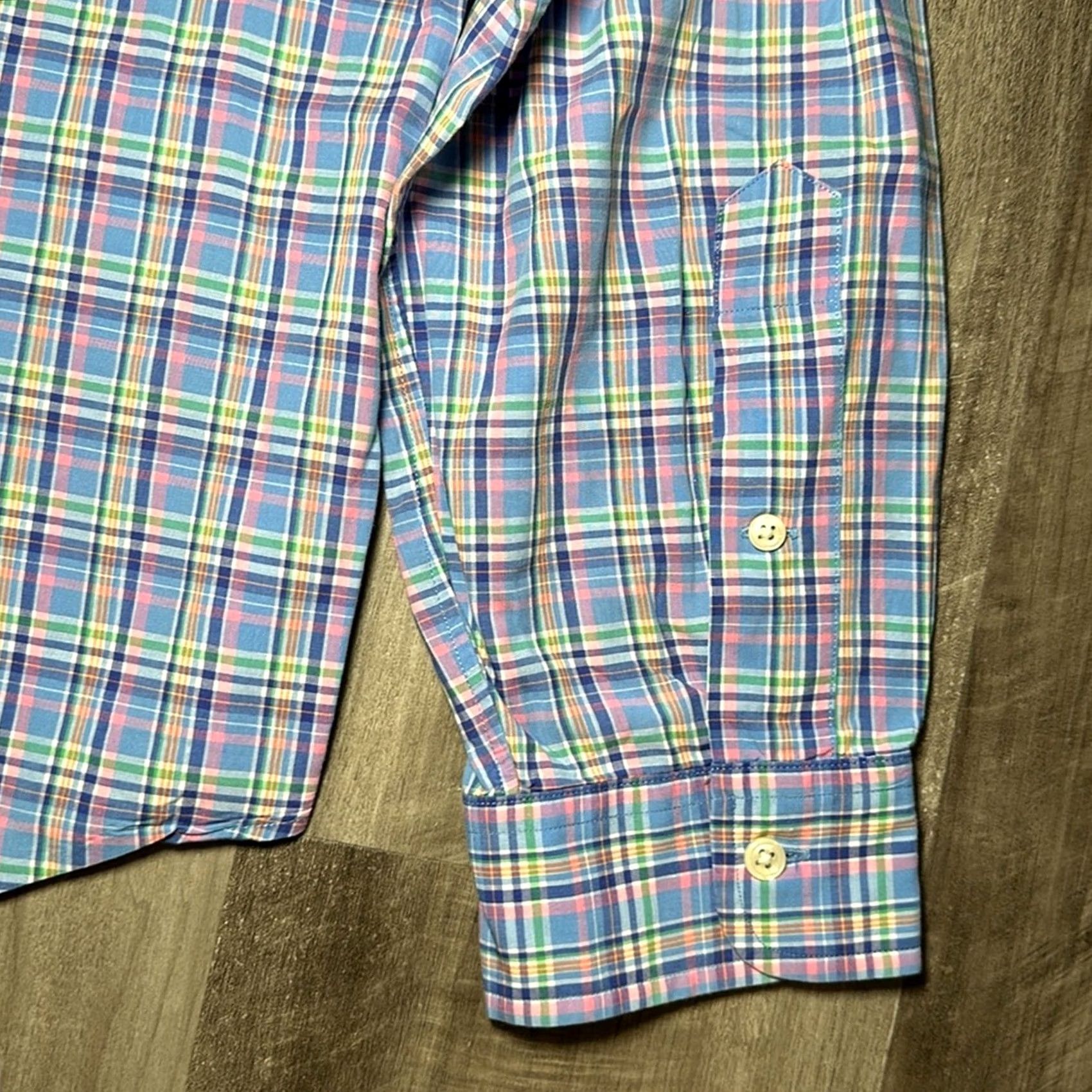 Ralph Lauren Ralph Lauren Button-Up Shirt XL Long Sleeve - Blue, Custom Fit, Men’s Regular, Cotton, Plaid, Preowned Size US XL / EU 56 / 4 - 4 Thumbnail