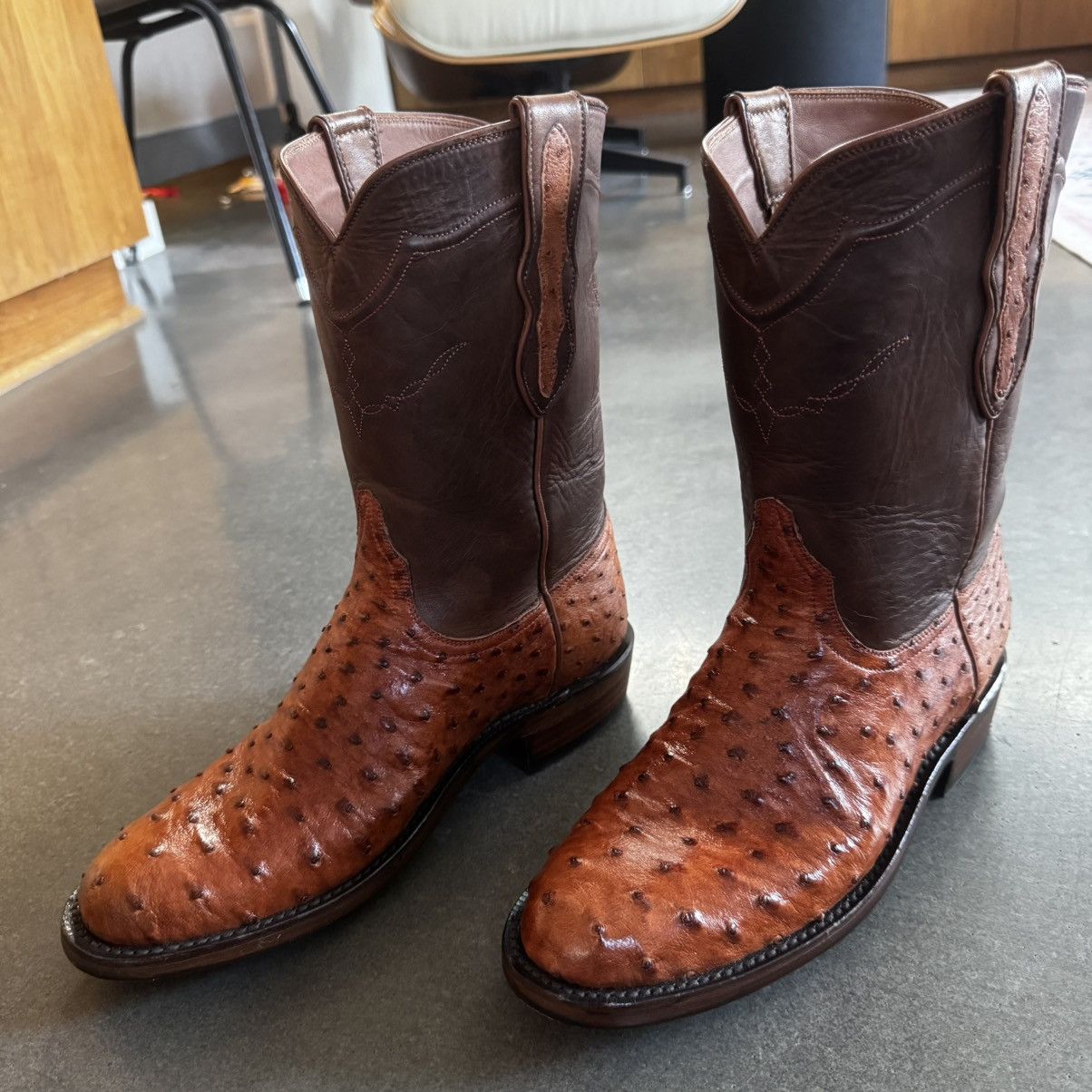 Other Mens Blackjack Ostrich cowboy boots Size US 9 / EU 42 - 3 Thumbnail