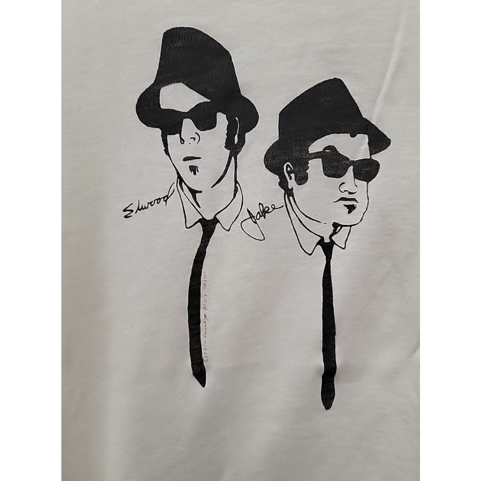 Elwood VINTAGE Blues Brothers Movie T Shirt Mens Small White Shirt Mens S 70s Jake & Elwood Vintage NTOWT Size US S / EU 44-46 / 1 - 2 Thumbnail