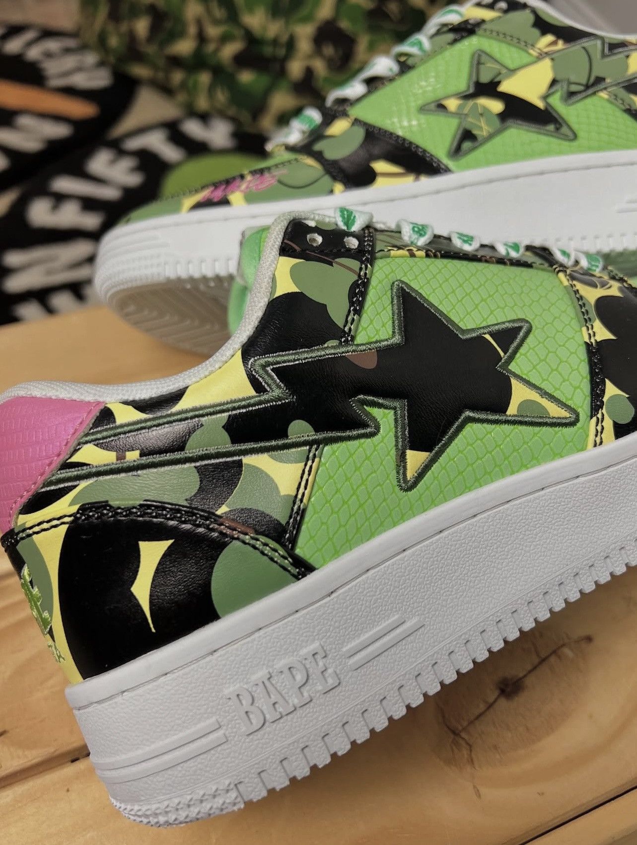 Bape × Futura 2021 A Bathing Ape x Unkle Futura Multi Leather Bapesta Size US 8 / EU 41 - 3 Thumbnail