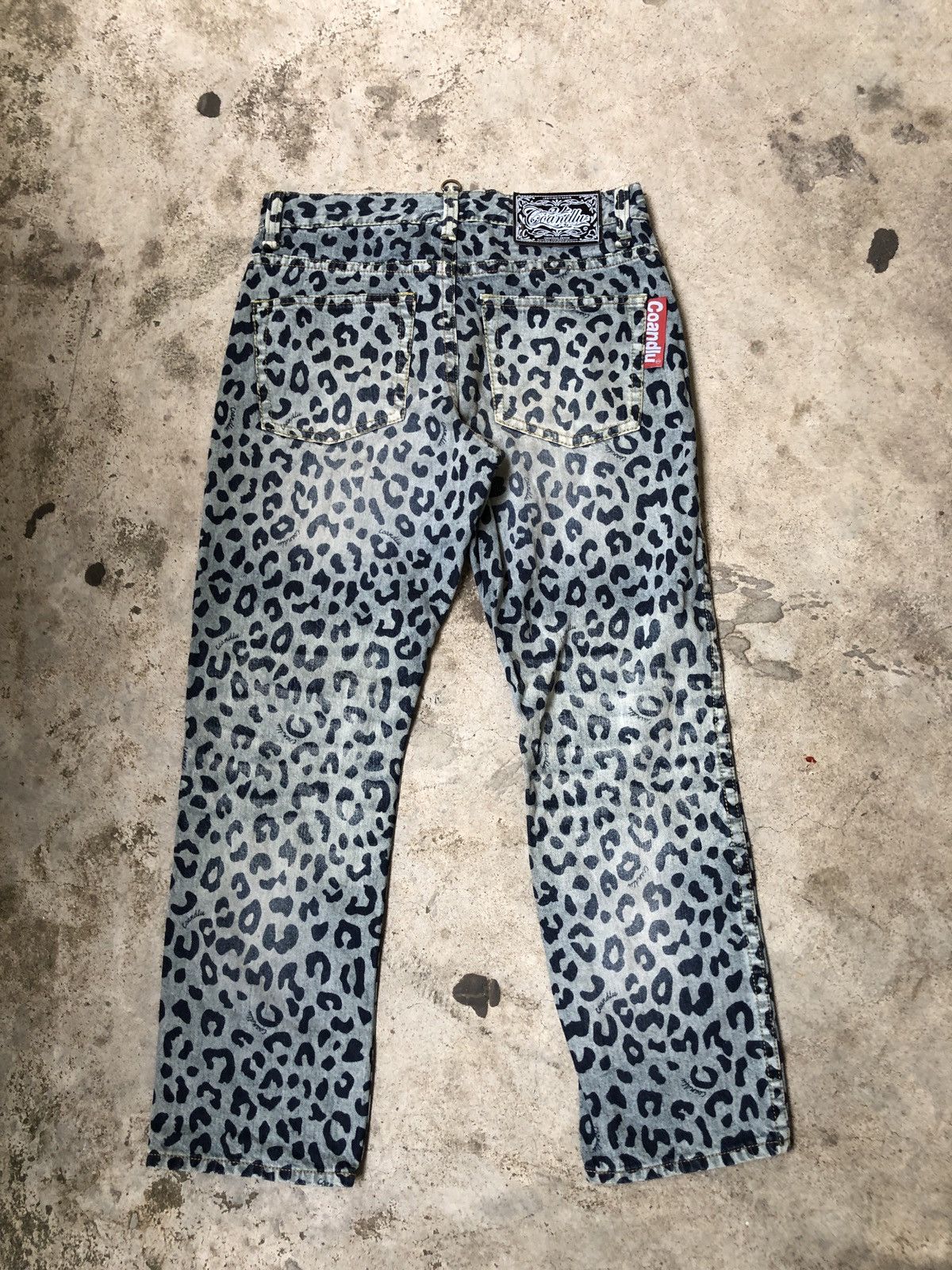 If Six Was Nine × Japanese Brand × Le Grande Bleu (L.G.B.) VINTAGE CO AND LU LEOPARD STYLE DENIM JEANS COANDLU Size US 32 / EU 48 - 6 Thumbnail
