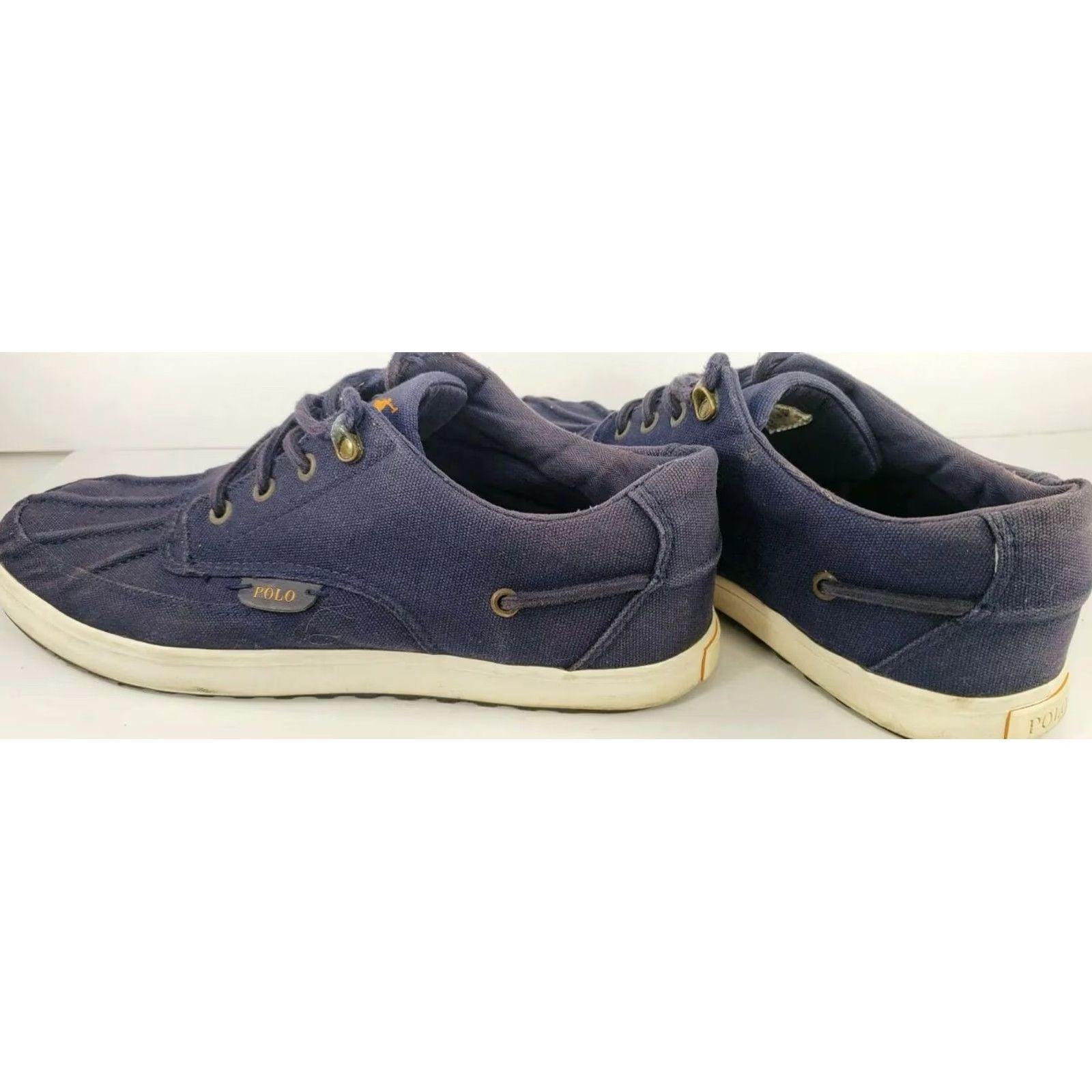 Polo Ralph Lauren Polo Ralph Lauren Ramiro Canvas Sneaker Shoes 12D Navy Blue Lace Up Men Casual Boat Shoe Dock Sneaker Size US L / EU 52-54 / 3 - 7 Thumbnail