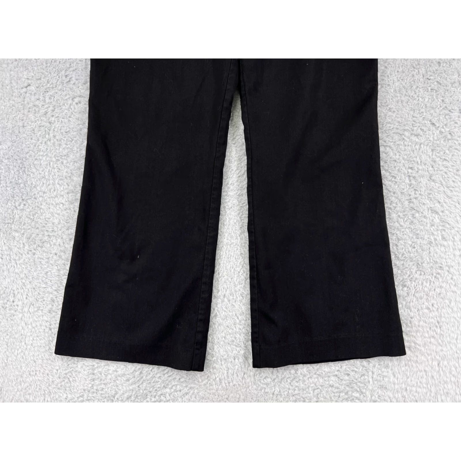 Zara Zara Pants Womens 32 Black Stretch Pockets Chino Straight Regular Cotton Blend Twill Button Zip Front Size 24" / US 00 / IT 34 - 4 Thumbnail